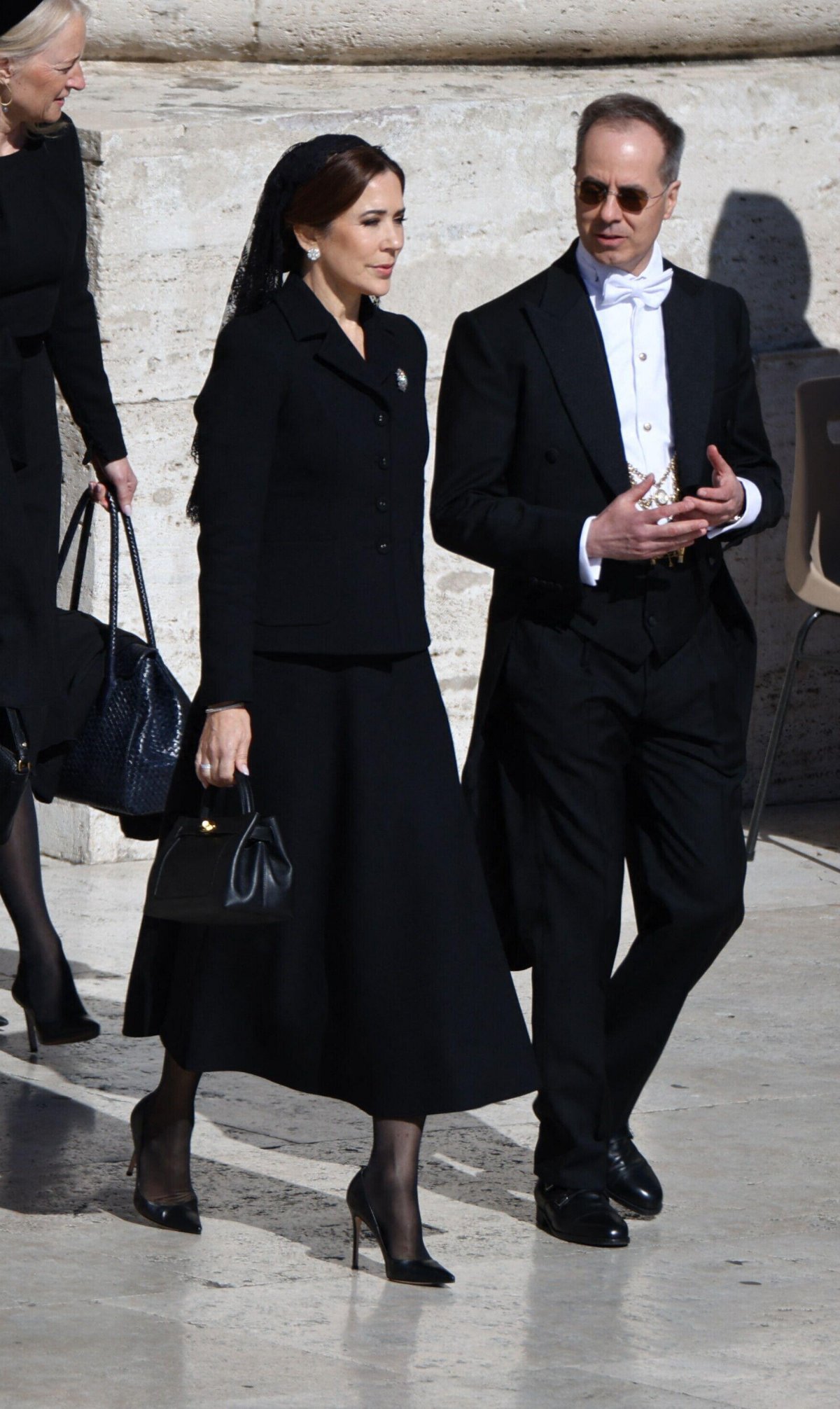 The Queen of Denmark attends the funeral of Pope Francis in St. Peter's Square at the Vatican on April 26, 2025 (Raphael Lafargue/Abaca Press/Alamy)