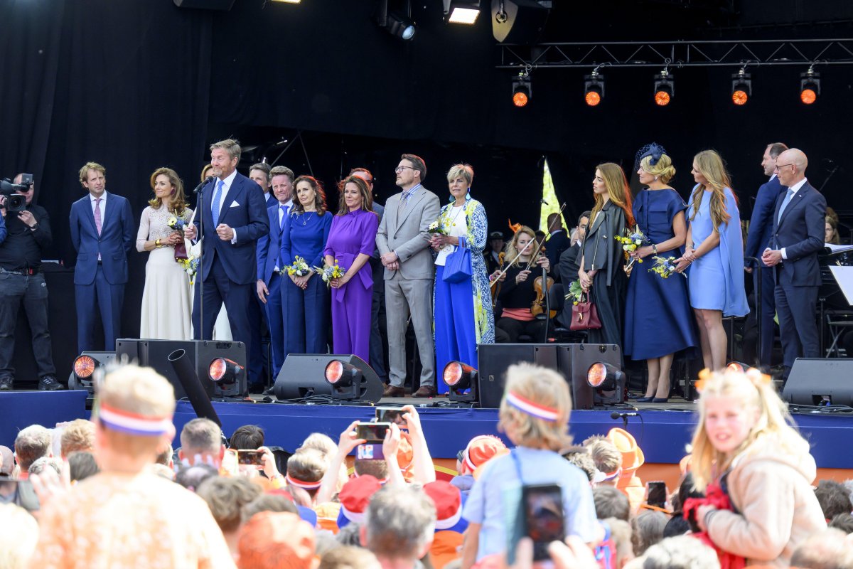 Members of the Dutch royal family celebrate King's Day in Doetinchem on April 26, 2025 (Patrick van Emst/NLBeeld/Alamy)