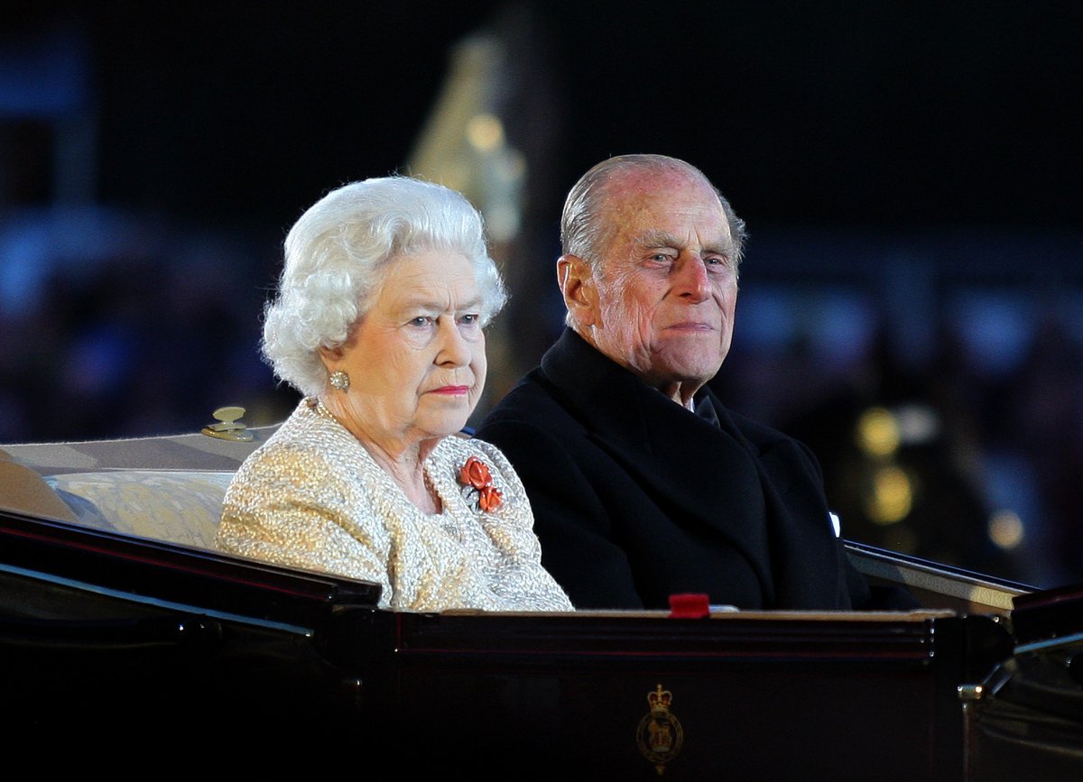 Queen Elizabeth II and Prince Philip attend the Diamond Jubilee Pageant on the grounds of Windsor Castle on May 13, 2012 (Jane Mingay/WPA Pool/Getty Images)