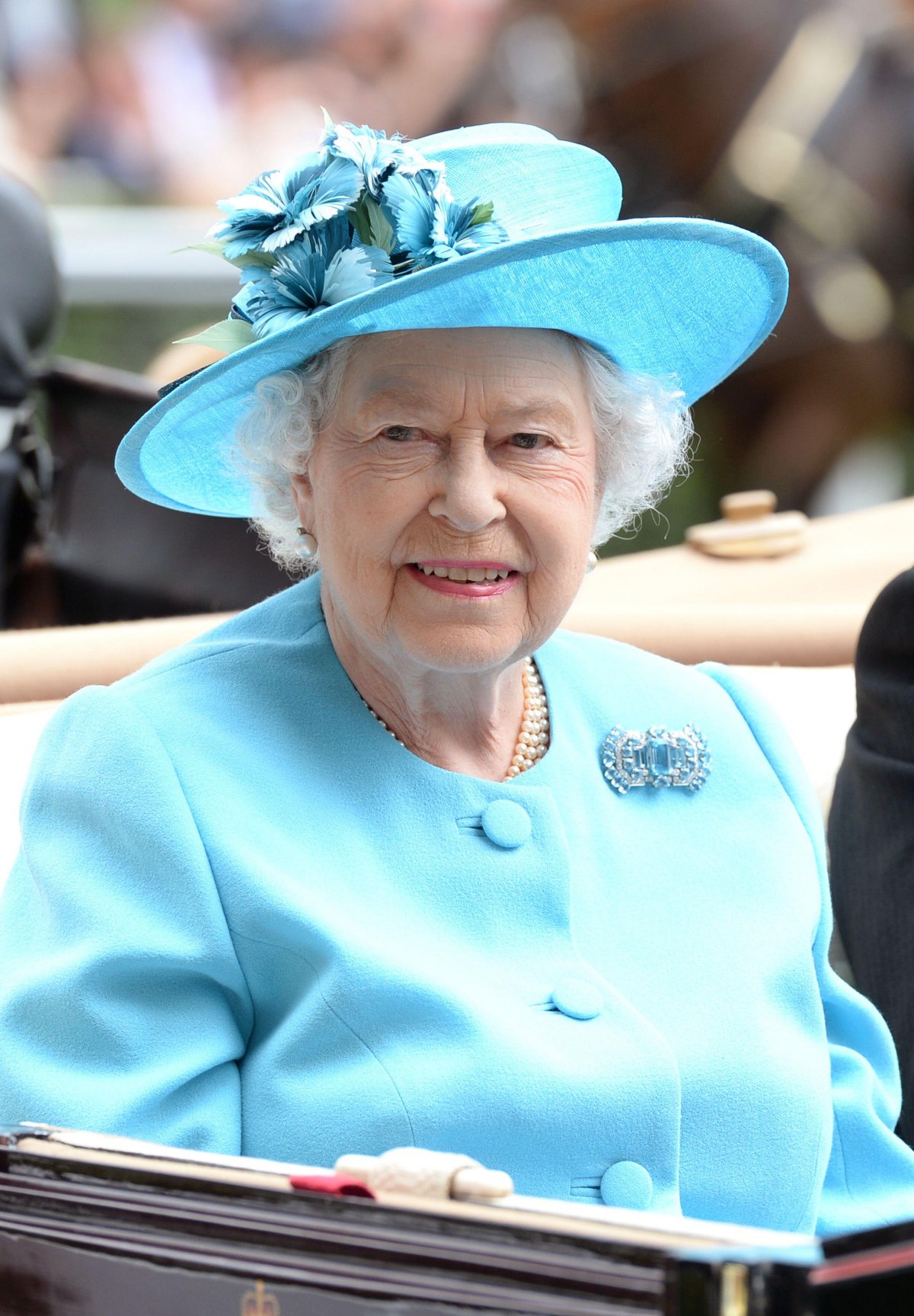 Queen Elizabeth II attends Ladies' Day at Royal Ascot on June 19, 2014 (Doug Peters/Alamy)