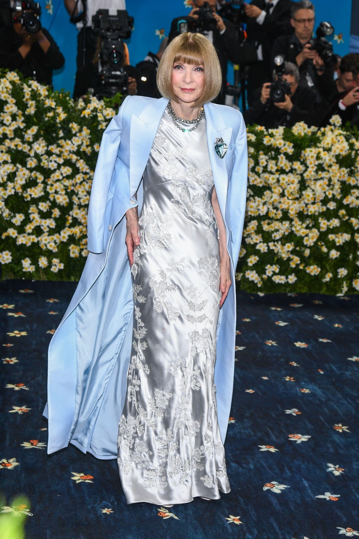 Dame Anna Wintour arrives for the Metropolitan Museum of Art Costume Institute Gala celebrating the "Superfine: Tailoring Black Style" exhibition in New York on May 5, 2025 (Anthony Behar/Sipa USA/Alamy)