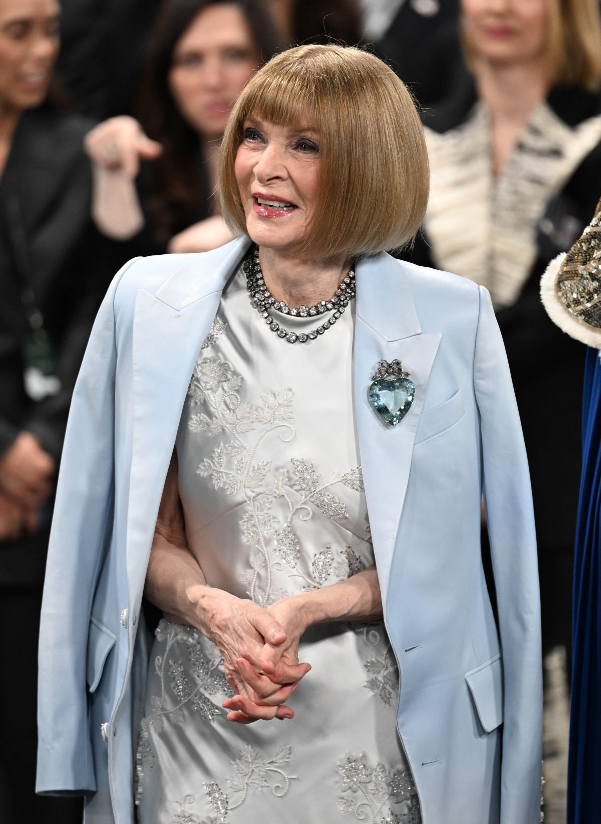 Dame Anna Wintour arrives for the Metropolitan Museum of Art Costume Institute Gala celebrating the "Superfine: Tailoring Black Style" exhibition in New York on May 5, 2025 (Matt Crossick/PA Images/Alamy)