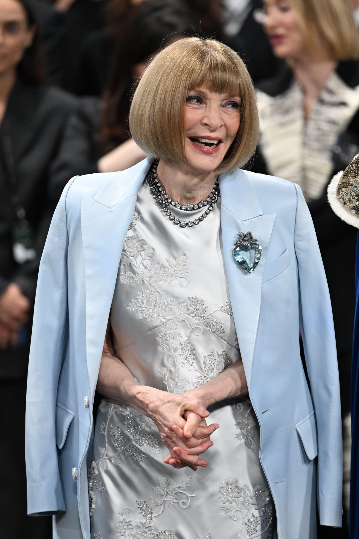 Dame Anna Wintour arrives for the Metropolitan Museum of Art Costume Institute Gala celebrating the "Superfine: Tailoring Black Style" exhibition in New York on May 5, 2025 (Matt Crossick/PA Images/Alamy)