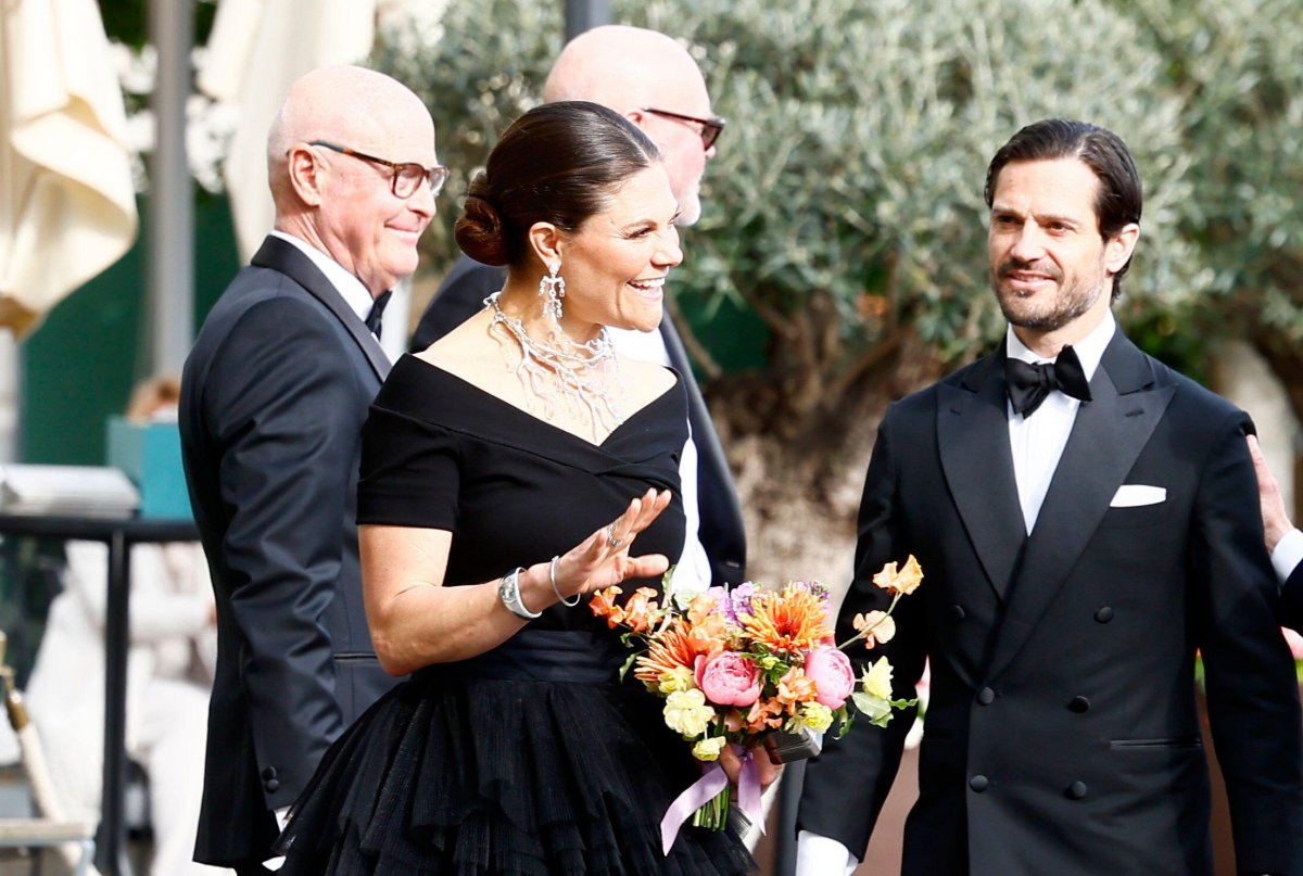 Crown Princess Victoria and Prince Carl Philip of Sweden arrive at the Grand Hotel in Stockholm for the Polar Music Prize presentation on May 27, 2025 (Stefan Jerrevång/TT News Agency/Alamy)