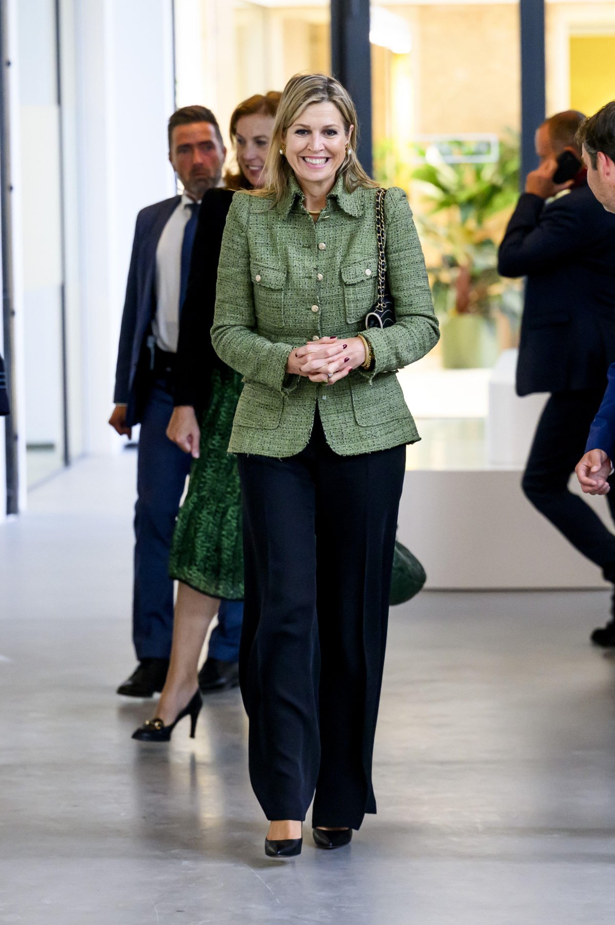 The Queen of the Netherlands visits Fairphone in Amsterdam on May 28, 2025 (Patrick van Emst/NLBeeld/Alamy)