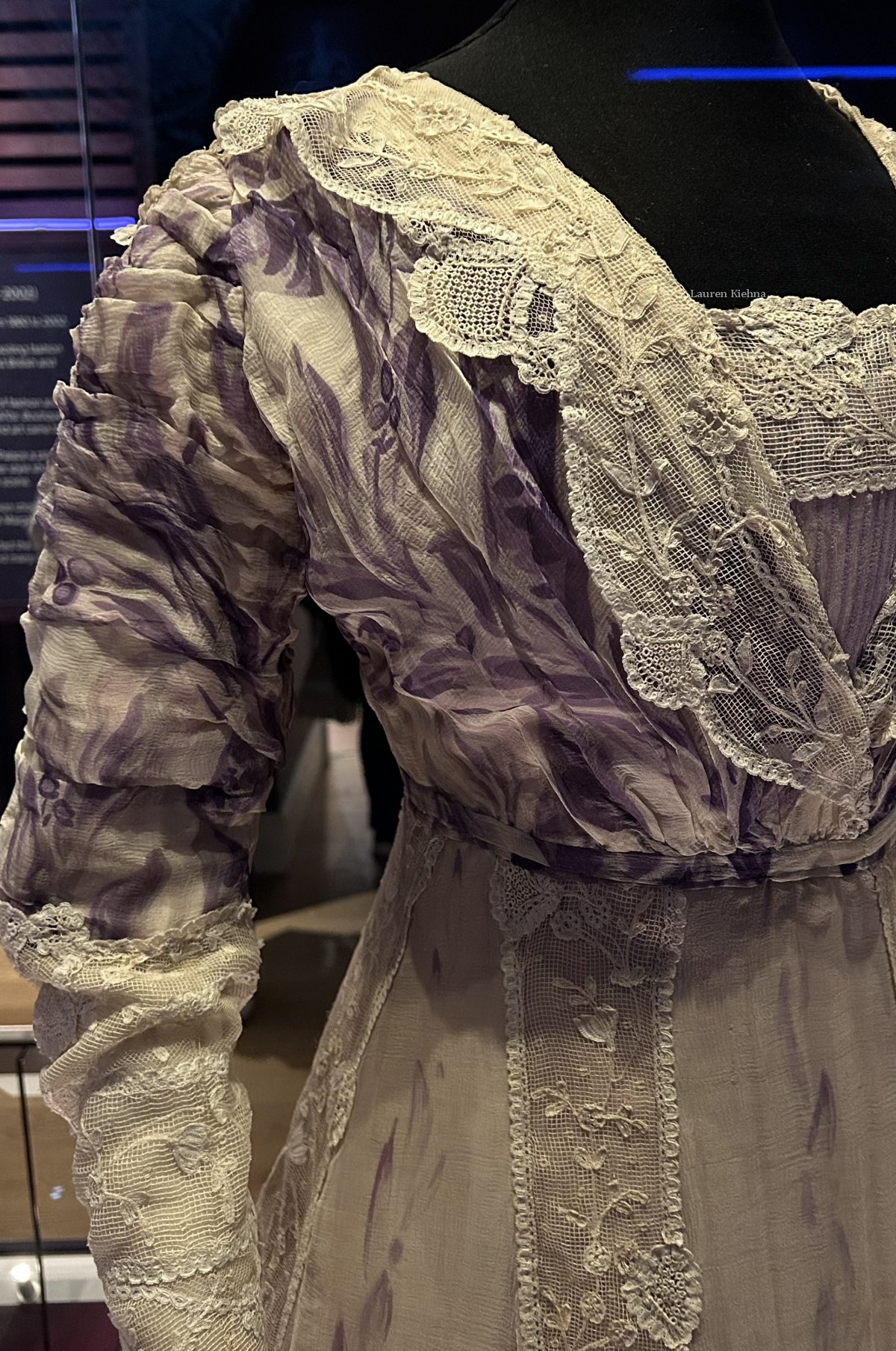 Queen Alexandra's dress, displayed in the Dress Codes exhibition at Kensington Palace in London, April 2025 (© Lauren Kiehna)