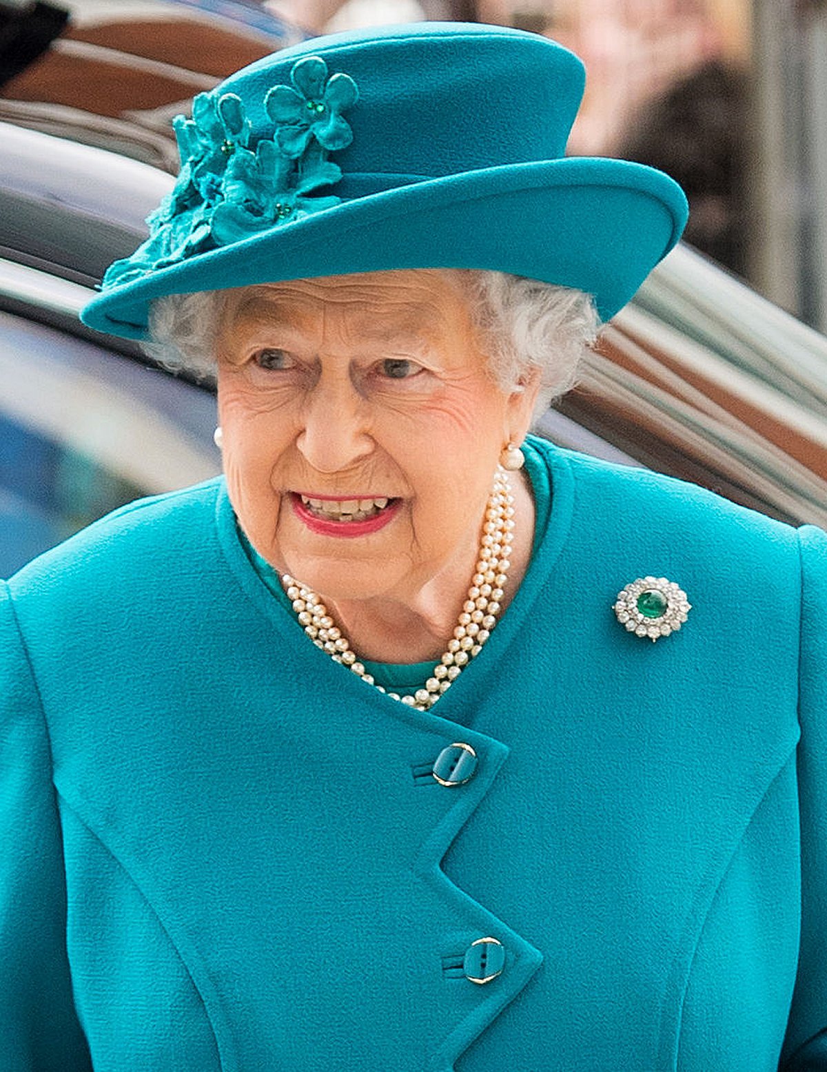 Queen Elizabeth II opens the National Cyber Security Centre in London on February 14, 2017 (DOMINIC LIPINSKI/AFP/Getty Images)