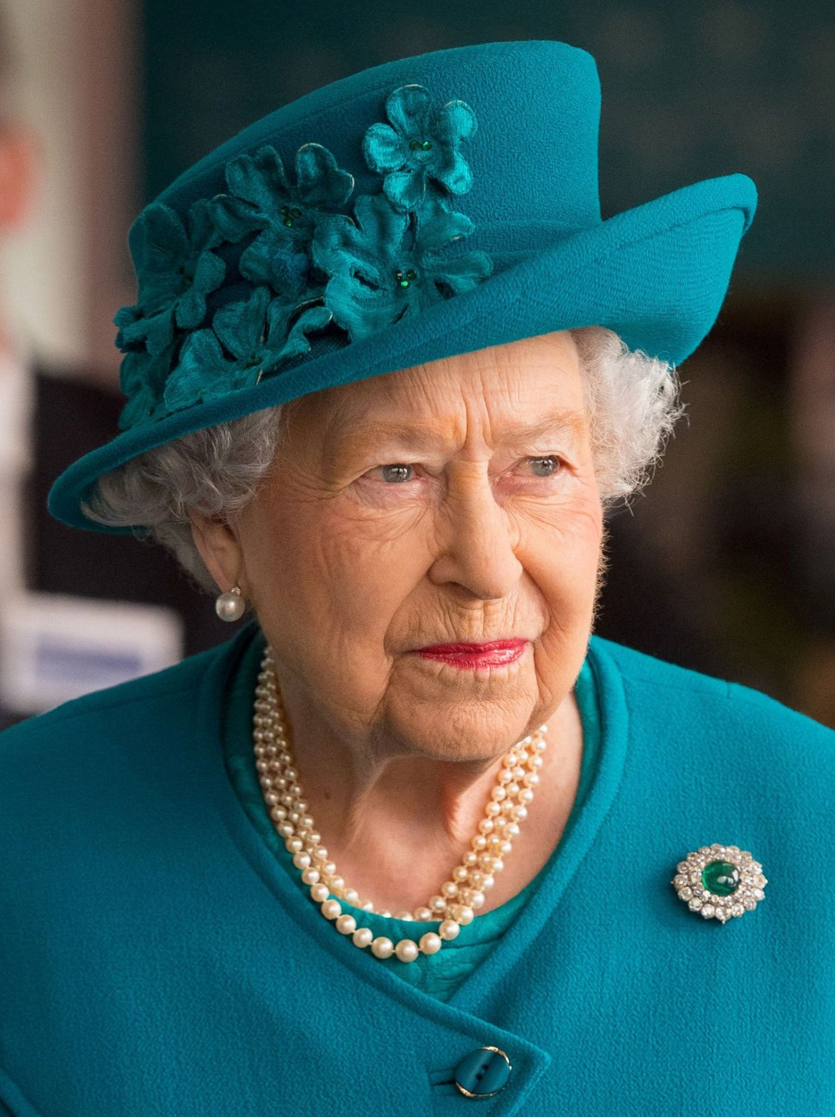 Queen Elizabeth II opens the National Cyber Security Centre in London on February 14, 2017 (DOMINIC LIPINSKI/AFP/Getty Images)