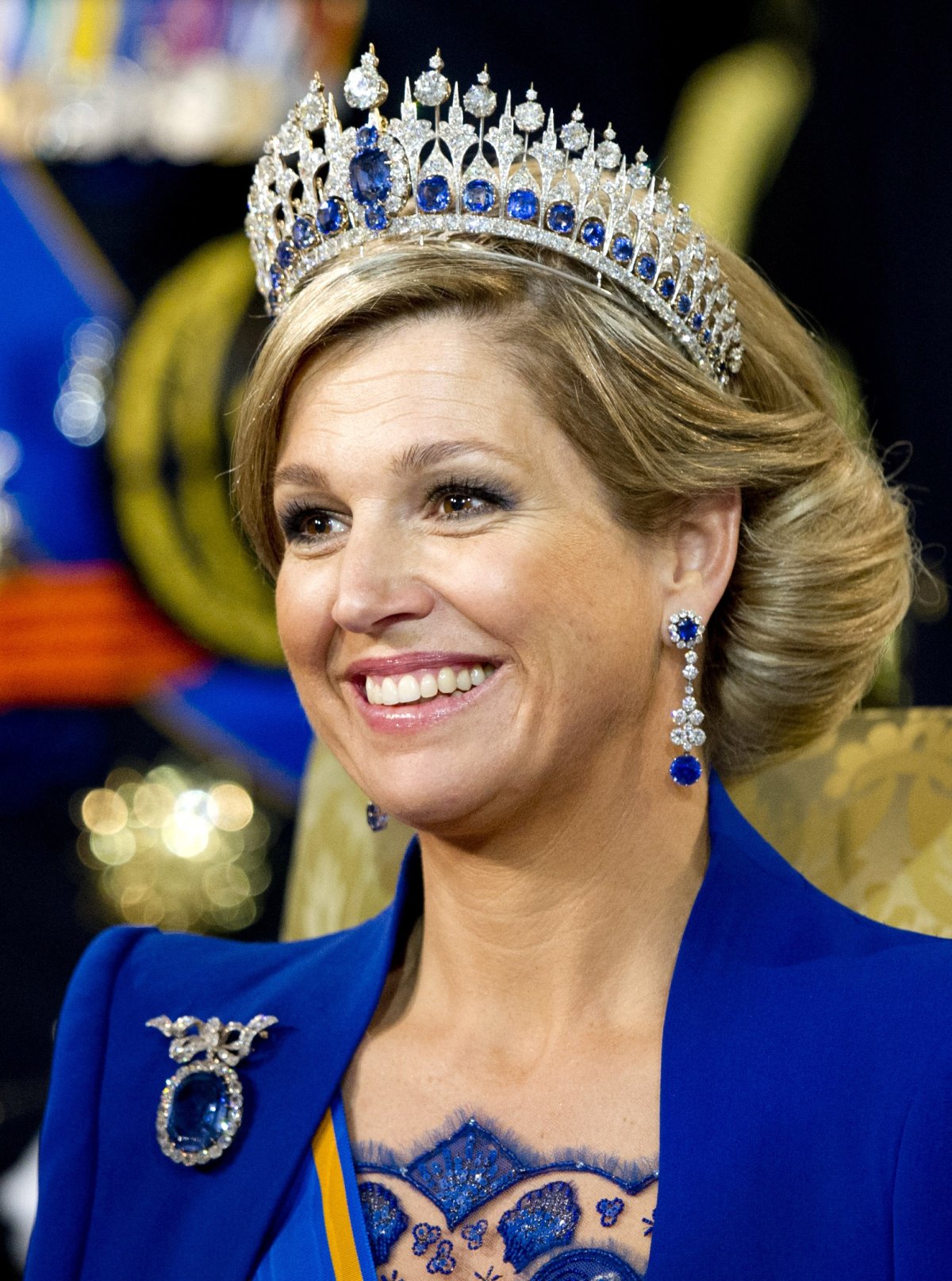 Queen Maxima of the Netherlands attends the inauguration of her husband, King Willem-Alexander, in Amsterdam on April 30, 2013 (Robin Utrecht-Pool/Getty Images)