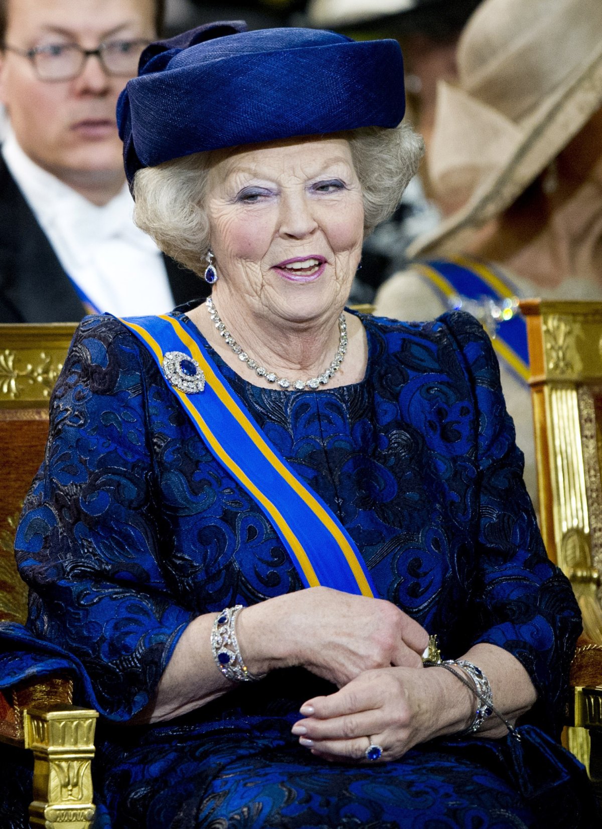 Princess Beatrix of the Netherlands attends the inauguration of her son, King Willem-Alexander, in Amsterdam on April 30, 2013 (Robin Utrecht-Pool/Getty Images)