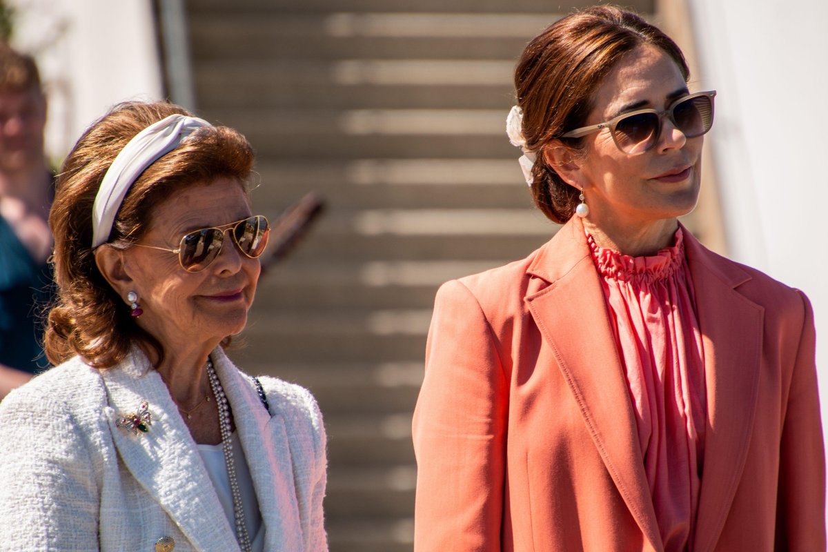 The Queen of Sweden and the Queen of Denmark are pictured during a celebration of the 25th anniversary of the Öresund Bridge in Malmö on July 1, 2025 (SOPA Images/Alamy)