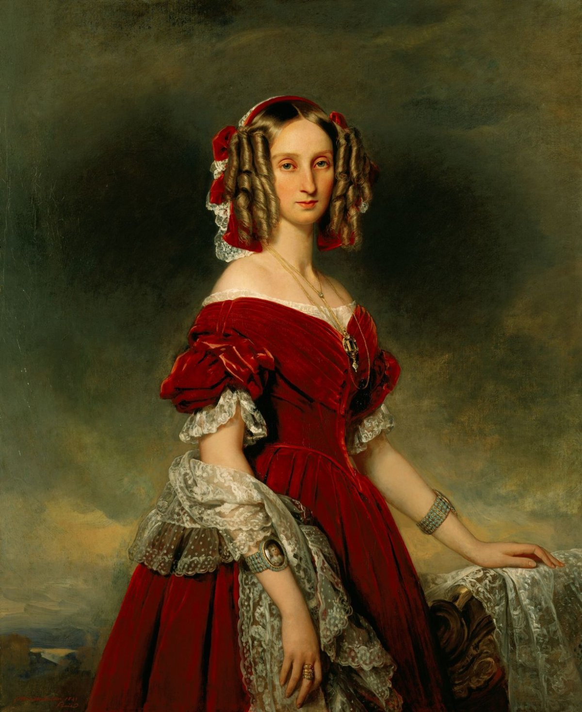 Queen Louise of Belgium, painted by Franz Xaver Winterhalter ca. 1841 (Royal Collection Trust)