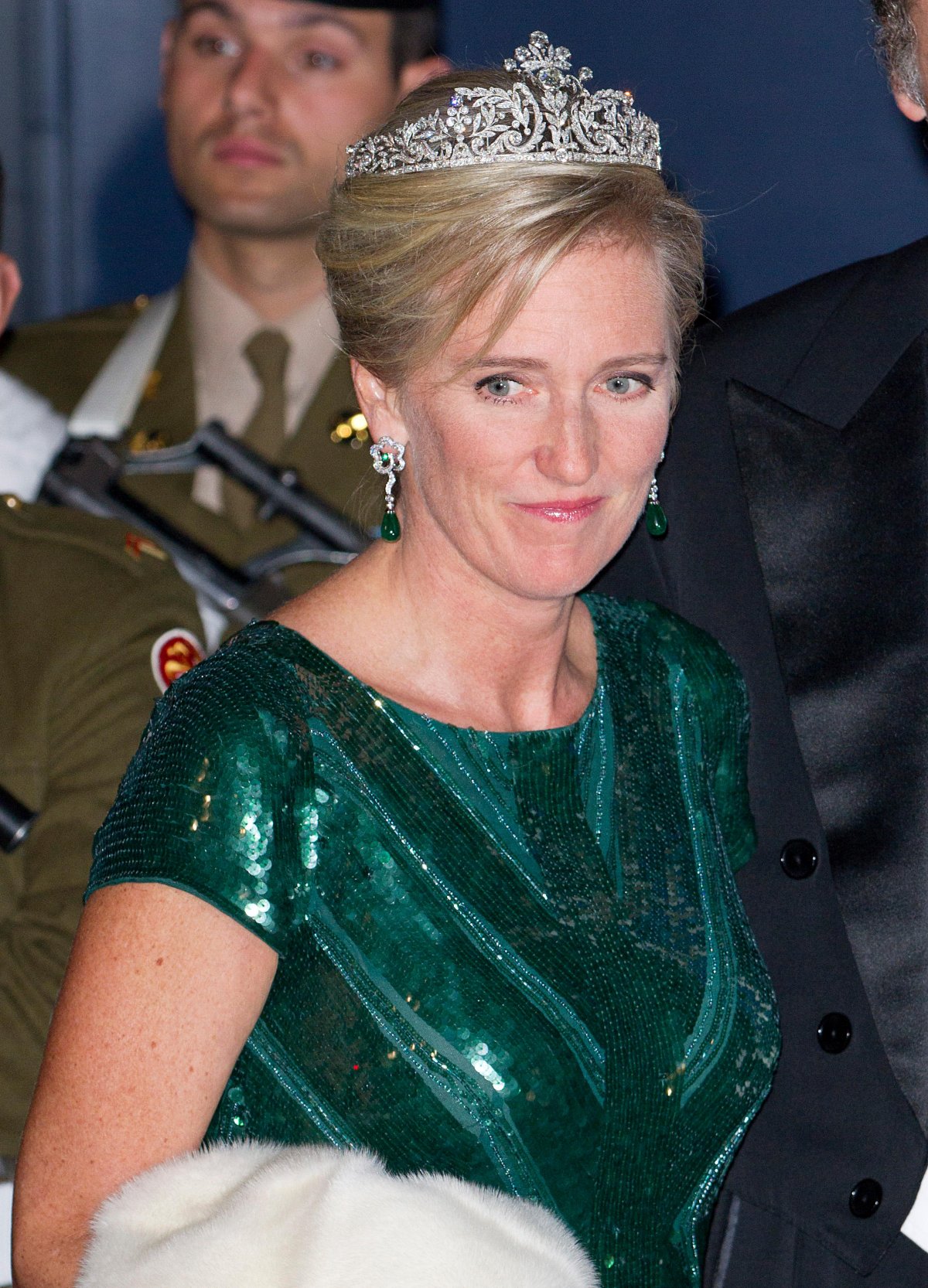 Princess Astrid of Belgium attends a gala on the night before the wedding of the Hereditary Grand Duke of Luxembourg and Countess Stephanie of Lannoy on October 19, 2012 (Patrick van Katwijk/DPA Picture Alliance/Alamy)