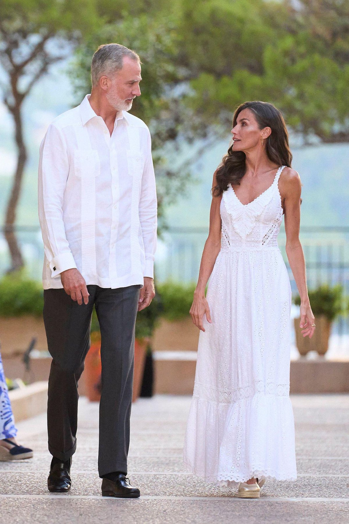 The King and Queen of Spain arrive for a reception at Marivent Palace in Palma de Mallorca on August 4, 2025 (MPG/Alamy)