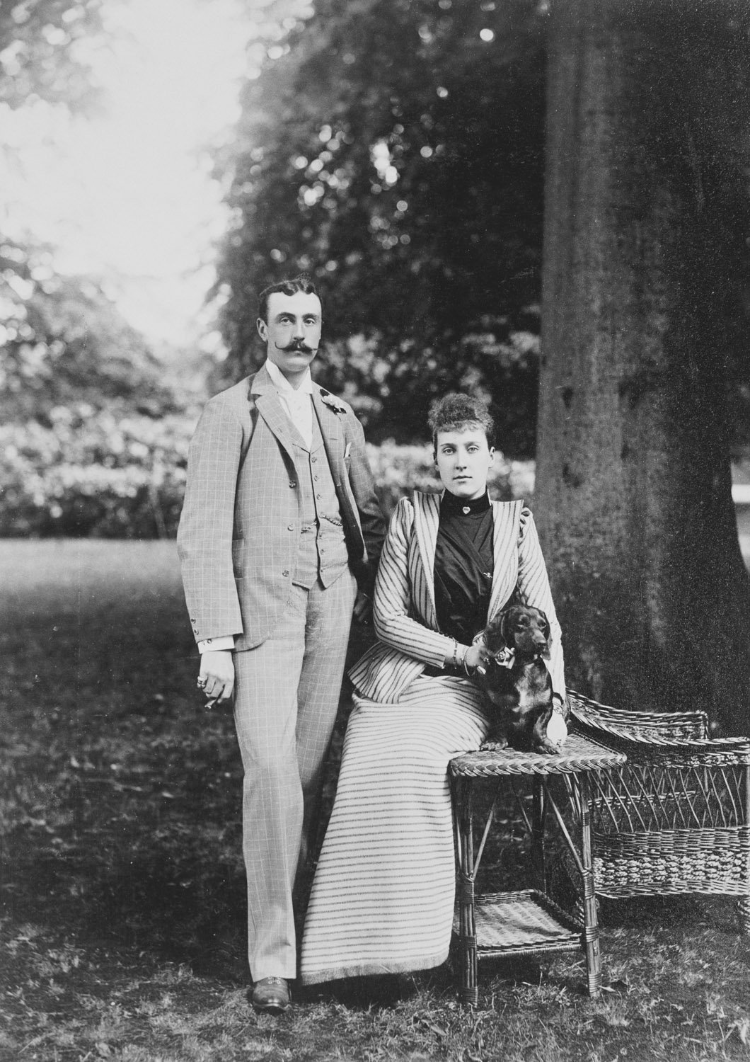 Engagement portrait of Prince Aribert of Anhalt and Princess Marie Louise of Schleswig-Holstein, ca. June 1891 (Royal Collection Trust)