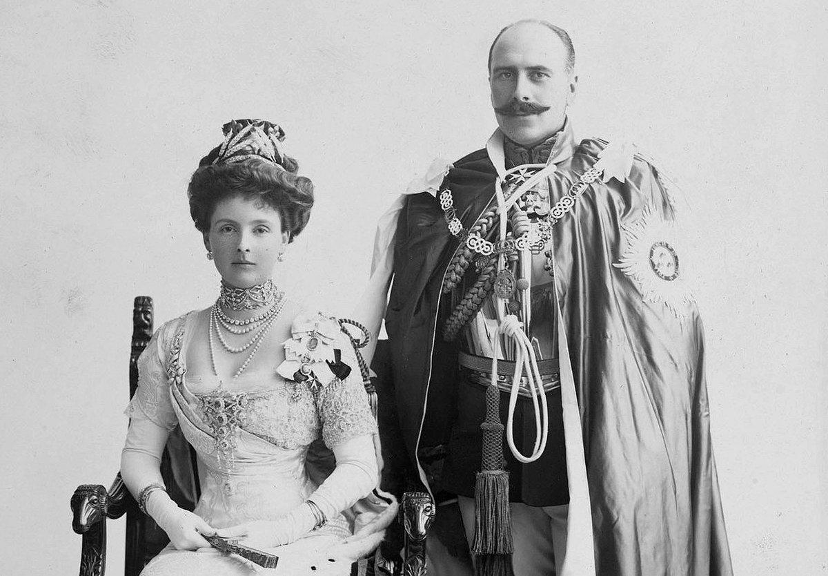 Prince and Princess Alexander of Teck in their coronation ensembles, June 1911 (Royal Collection Trust)