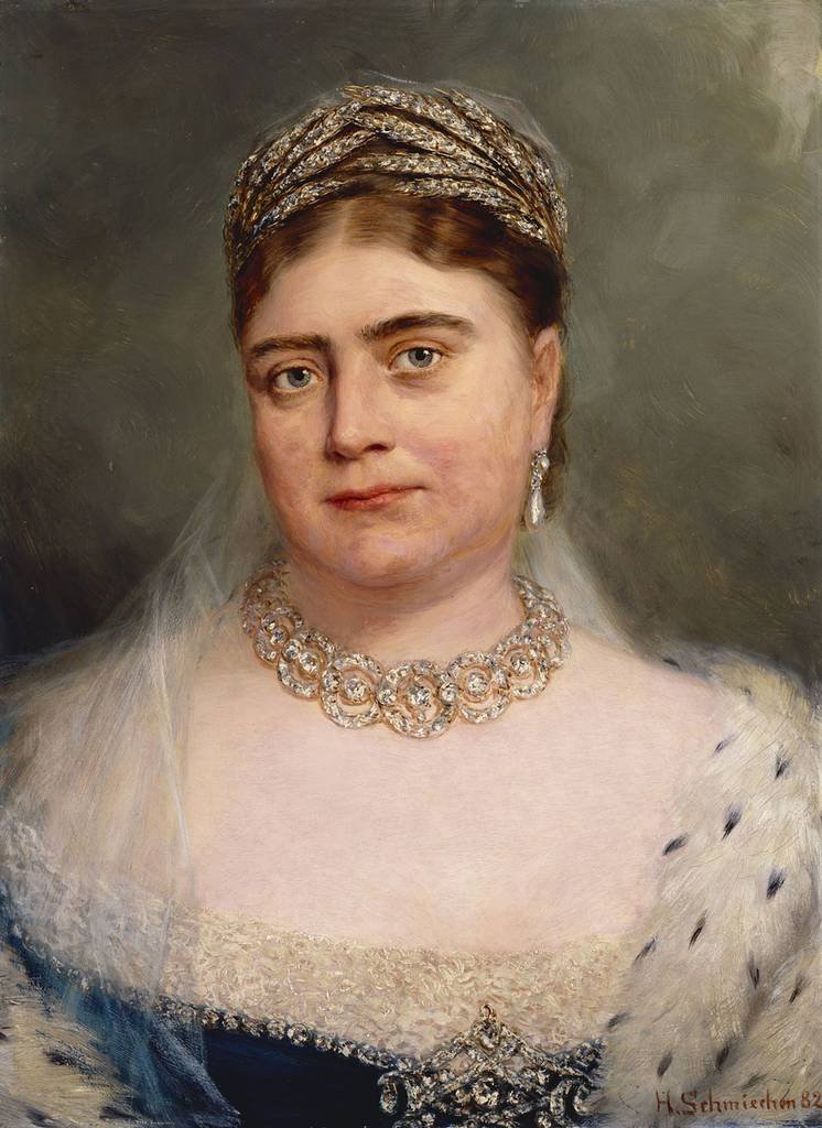 Portrait of Princess Mary Adelaide, Duchess of Teck by Hermann Schmiechen, 1882 (Royal Collection Trust)