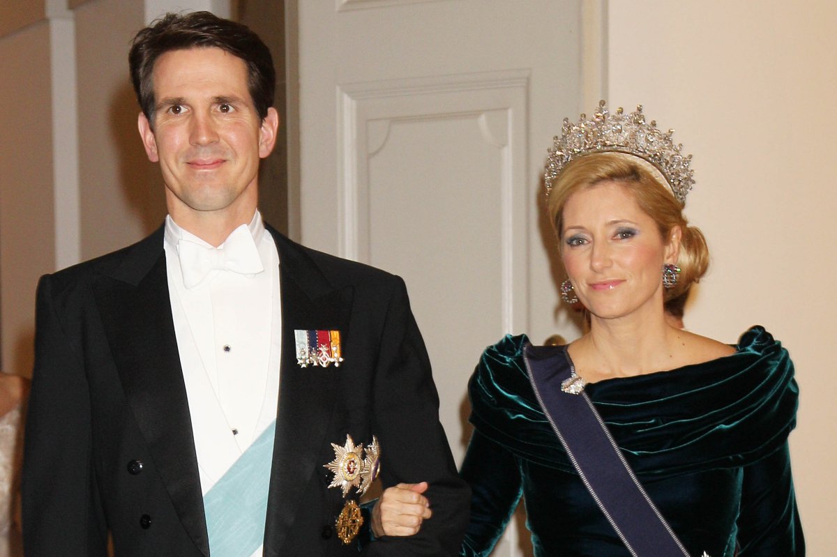 Crown Prince Pavlos and Crown Princess Marie-Chantal attend a gala banquet celebrating Queen Margrethe II's Ruby Jubilee at Christiansborg Palace in Copenhagen on January 15, 2012 (Chris Jackson/Getty Images)