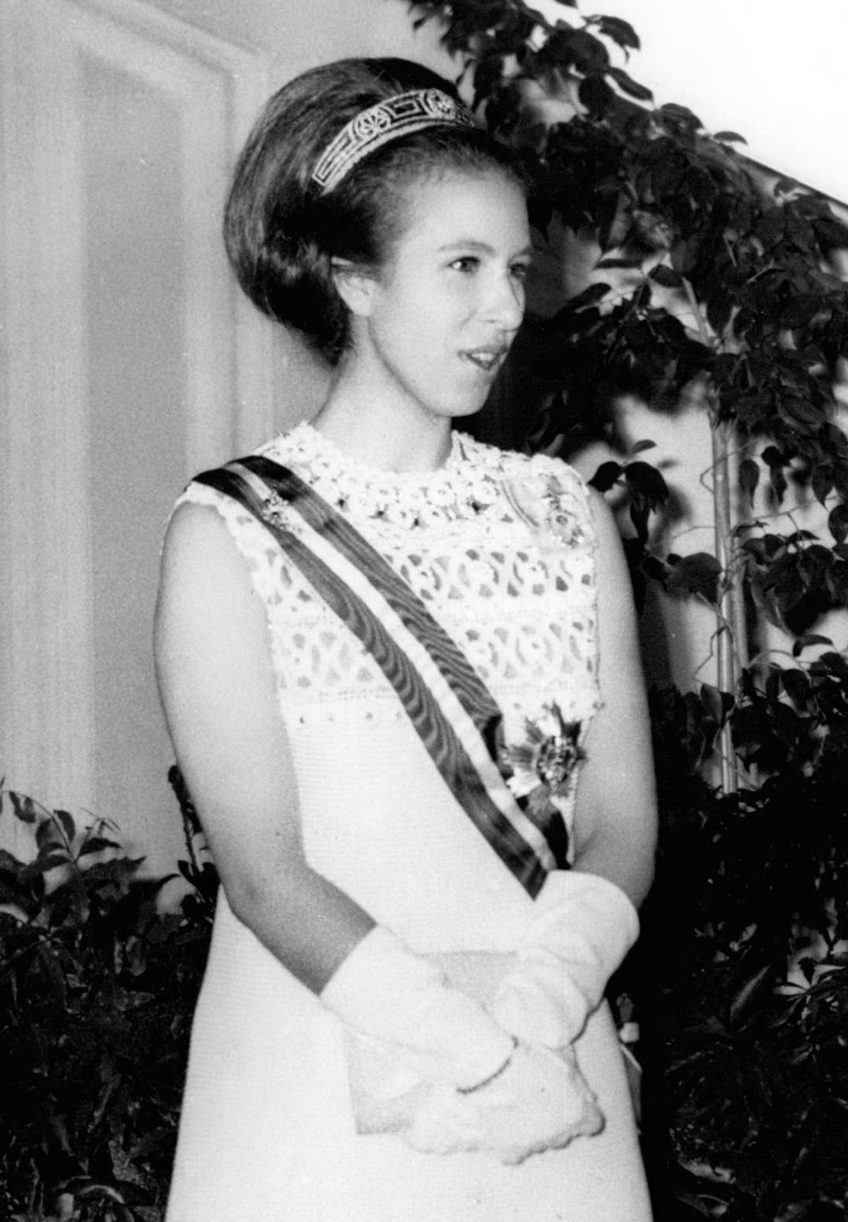 Princess Anne attends a return banquet at the British Embassy in Vienna on May 7, 1969 (Keystone Press/Zuma Press/Alamy)