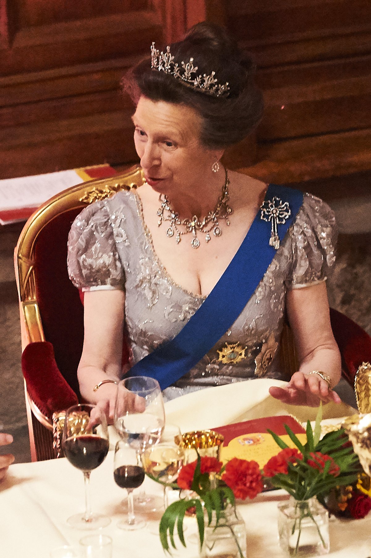 The Princess Royal attends a banquet at the Guildhall in honor of the King and Queen of Spain on July 13, 2017 (Jack Abuin/Zuma Press/Alamy)