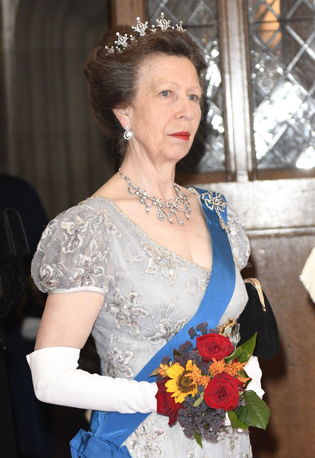 The Princess Royal attends a banquet at the Guildhall in honor of the King and Queen of Spain on July 13, 2017 (Jack Abuin/Zuma Press/Alamy)