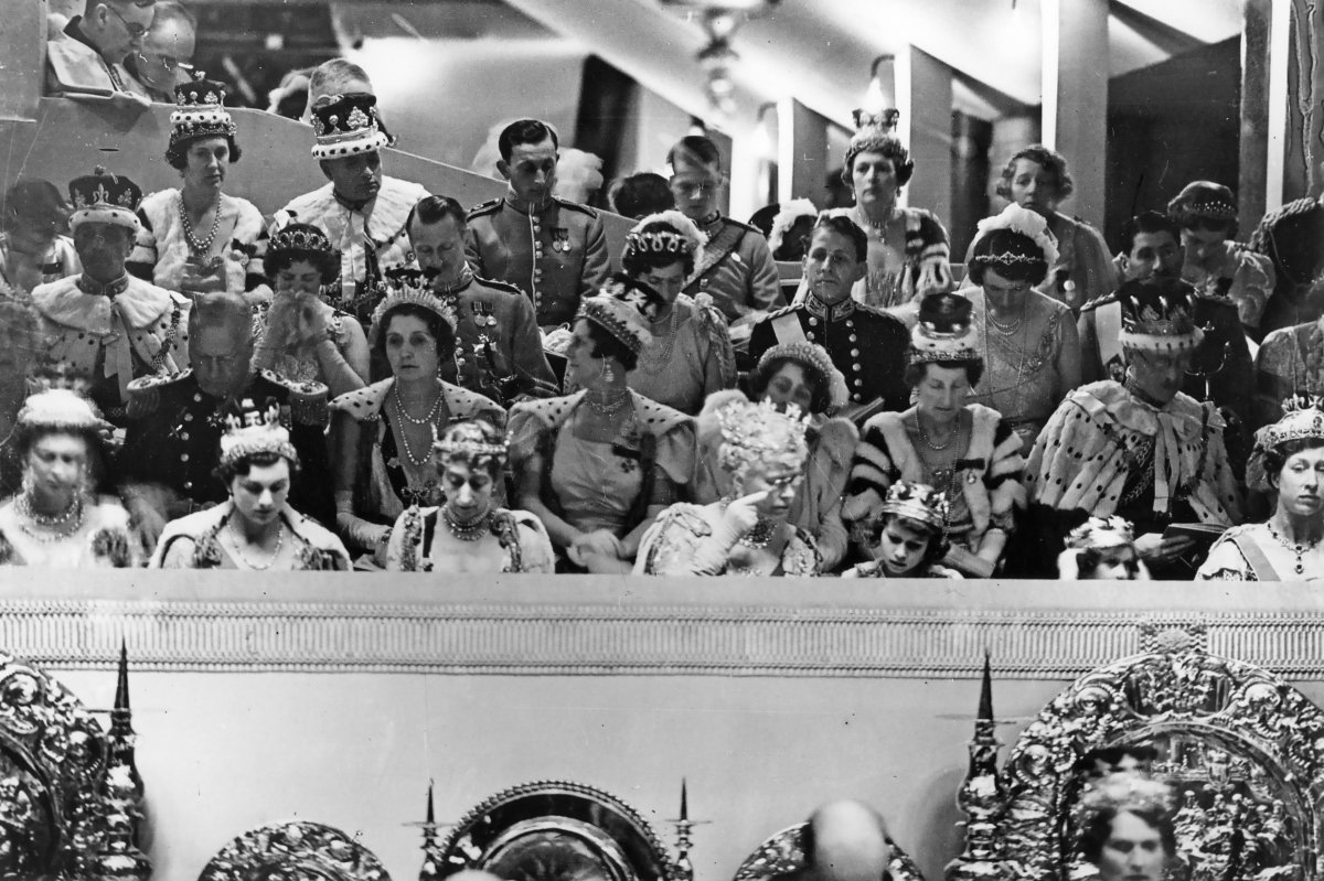 Royals attend the coronation of King George VI and Queen Elizabeth at Westminster Abbey in London on May 12, 1937 (Pictorial Press/Alamy)