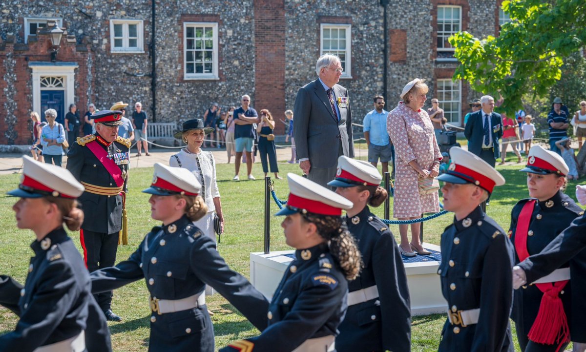 The Duke and Duchess of Gloucester attend the Far East Prisoners of War VJ Day 80th Anniversary Service at Norwich Cathedral on August 15, 2025 (Buckingham Palace)