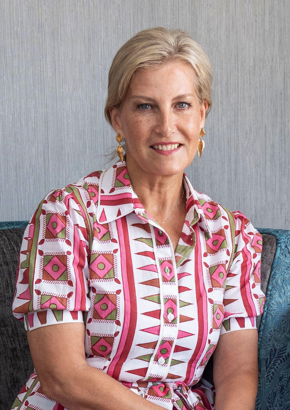 The Duchess of Edinburgh visits with 105-year-old Royal Marines veteran Jim Wren at the Sarum Manor Care Home in Salisbury, Wiltshire, on August 12, 2025 (Aaron Chown/PA Images/Alamy)