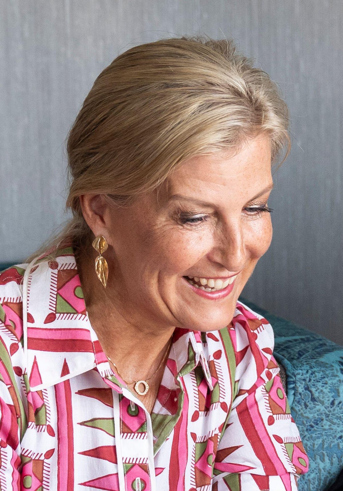 The Duchess of Edinburgh visits with 105-year-old Royal Marines veteran Jim Wren at the Sarum Manor Care Home in Salisbury, Wiltshire, on August 12, 2025 (Aaron Chown/PA Images/Alamy)