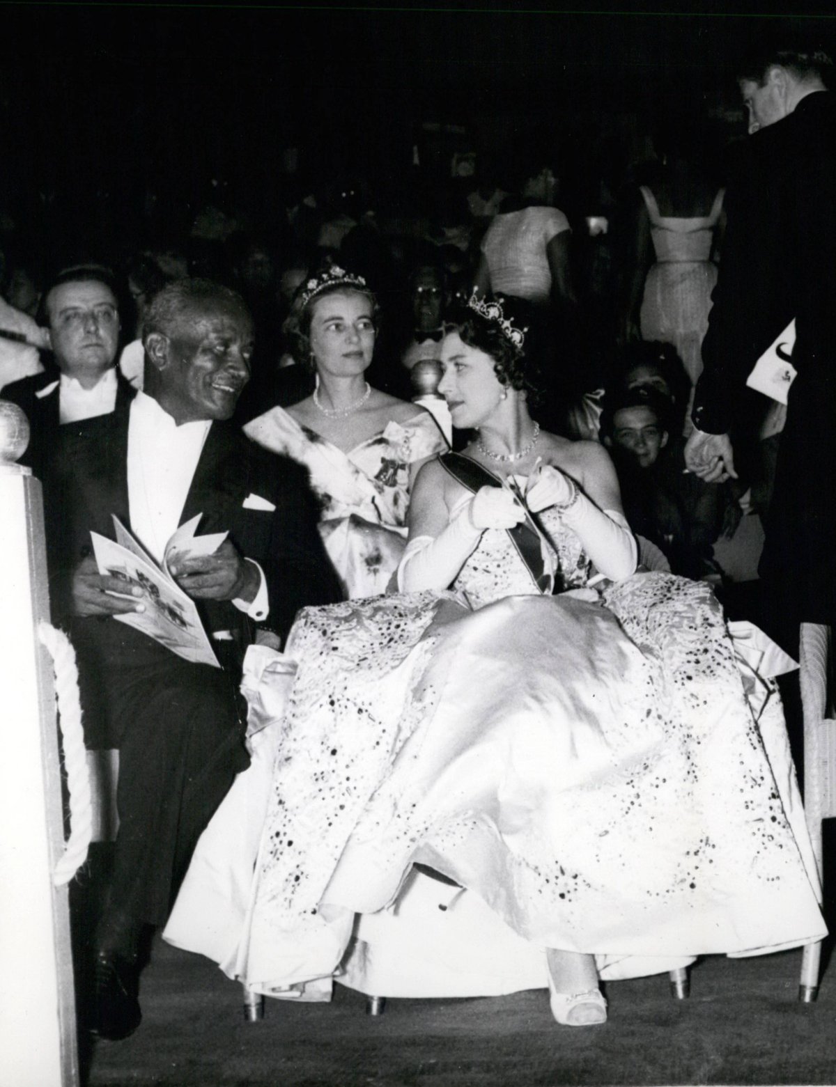 Sir Grantley Adams and Princess Margaret attend the West Indian Festival of Arts in Port of Spain on April 23, 1958 (Keystone Press/Alamy)