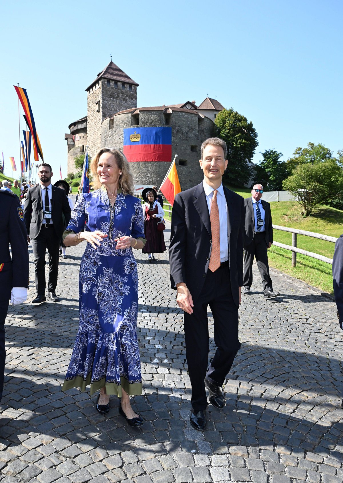 Hereditary Prince Alois and Hereditary Princess Sophie of Liechtenstein attend National Day celebrations on the grounds of Vaduz Castle on August 15, 2025 (Imago/Alamy)
