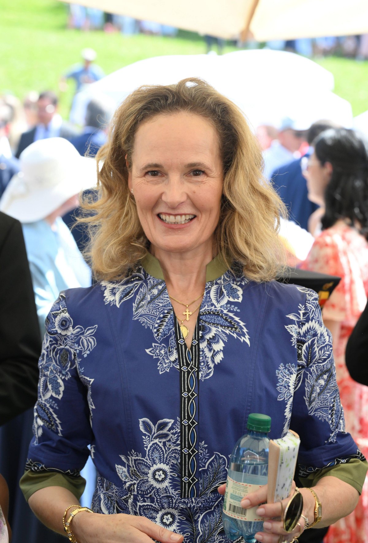Hereditary Princess Sophie of Liechtenstein attends National Day celebrations on the grounds of Vaduz Castle on August 15, 2025 (Imago/Alamy)