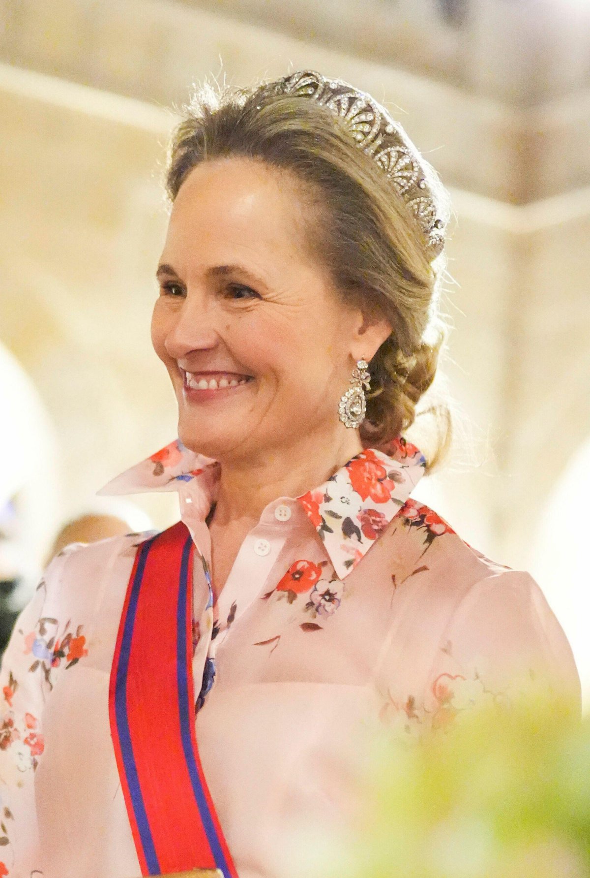 Hereditary Princess Sophie of Liechtenstein attends a banquet following the wedding of Crown Prince Hussein and Prince Rajwa of Jordan in Amman on June 1, 2023 (Royal Hashemite Court/Albert Nieboer/DPA Picture Alliance/Alamy)