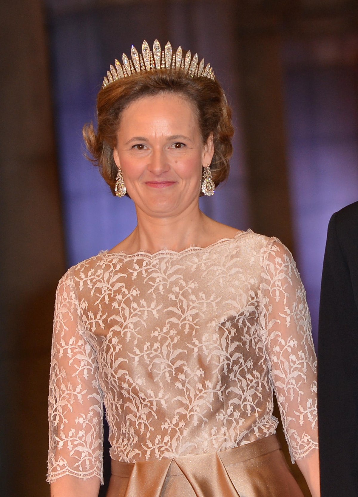 Hereditary Princess Sophie of Liechtenstein attends a banquet hosted by Queen Beatrix of the Netherlands on the night before her abdication at the Rijksmuseum in Amsterdam on April 29, 2013 (Britta Pedersen/DPA Picture Alliance/Alamy)