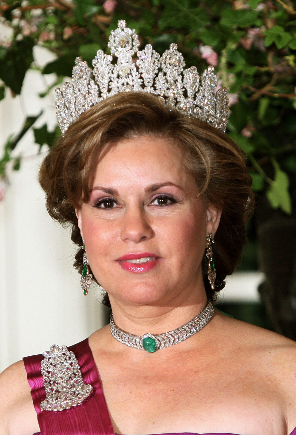 Grand Duchess Maria Teresa of Luxembourg attends a gala dinner at the Palace of Laeken during a visit to Belgium, March 2007 (Albert Nieboer/DPA Picture Alliance/Alamy)