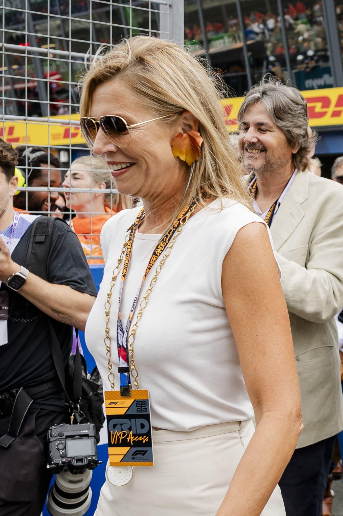The Queen of the Netherlands attends the Dutch F1 Grand Prix at the Zandvoort Circuit on August 31, 2025 (SEM VAN DER WAL/ANP/Alamy)