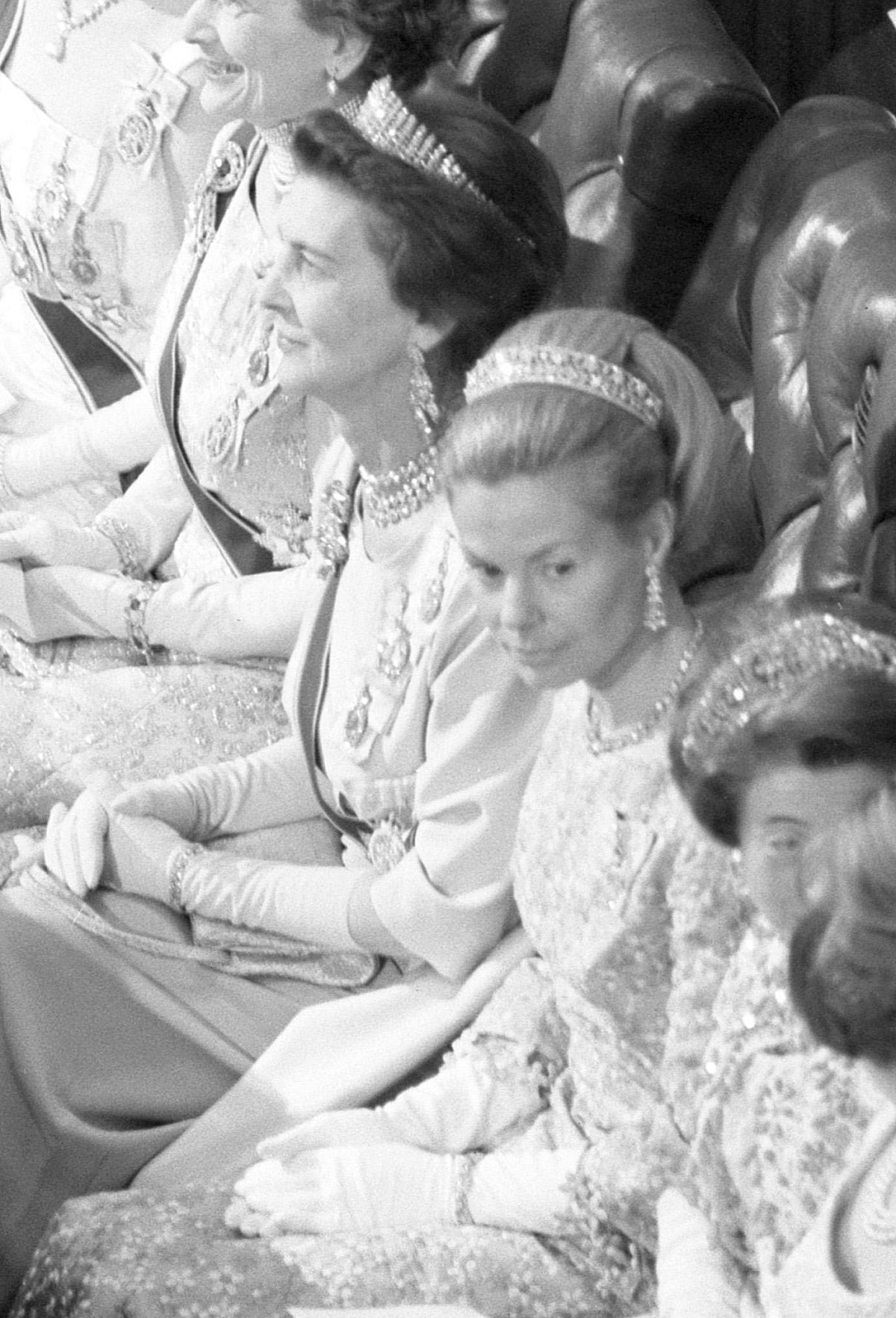 Princess Marina, Duchess of Kent and the Duchess of Kent attend the state opening of parliament in London on April 21, 1966 (PA Images/Alamy)