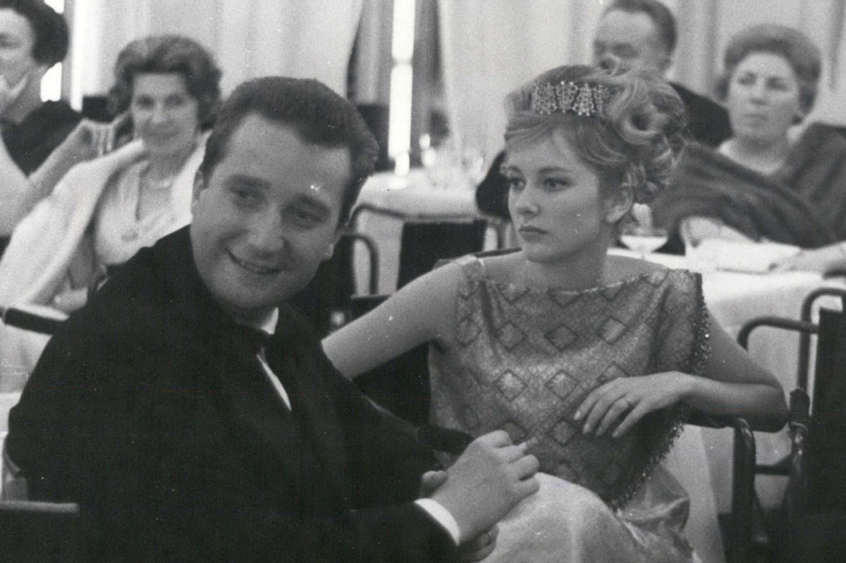 The Prince and Princess of Liège attend the Bal des Petits Lits Blancs in Le Havre on January 13, 1962 (Keystone Press/Alamy)