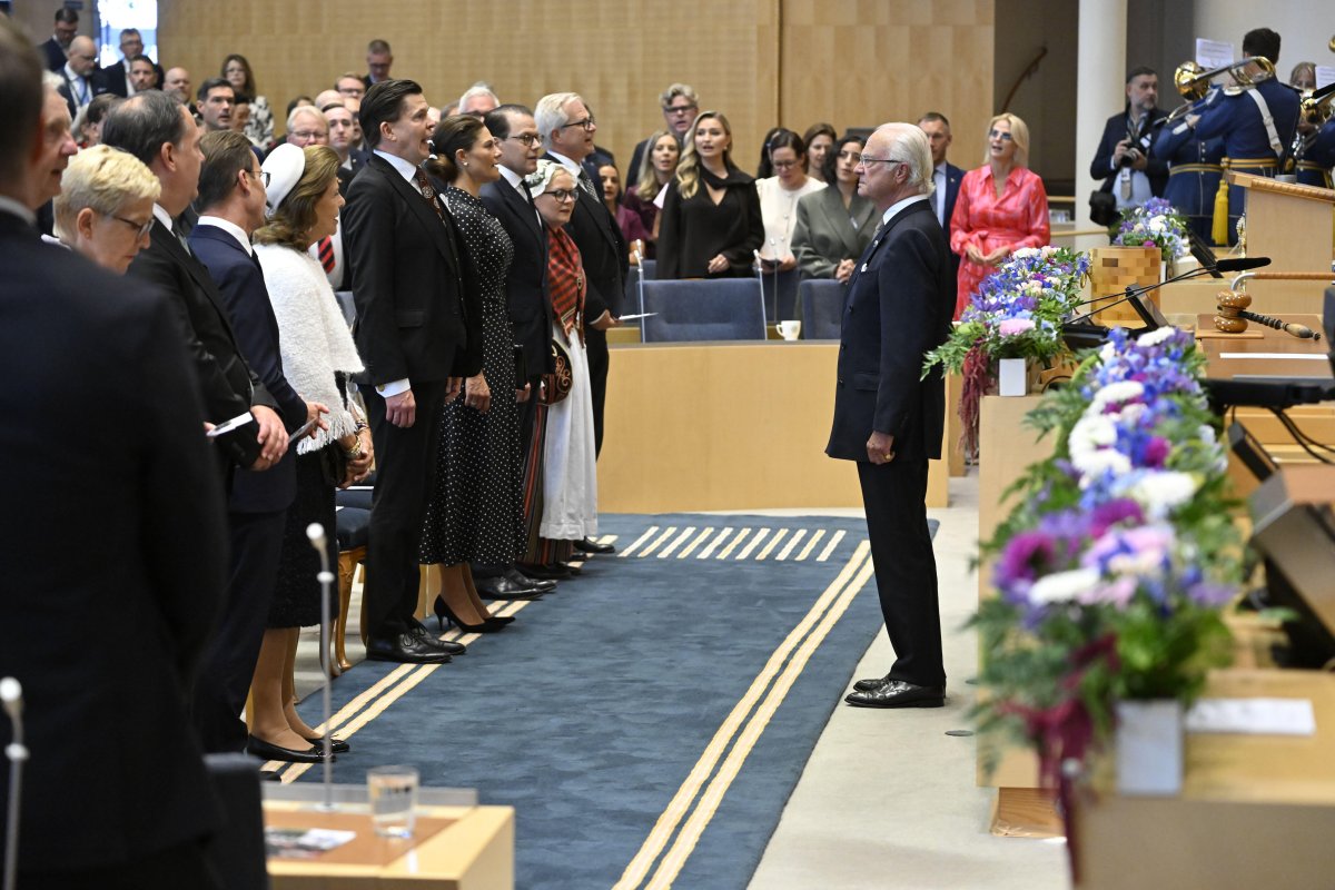The King of Sweden is pictured during the opening of the Riksdag in Stockholm on September 9, 2025 (Henrik Montgomery/TT News Agency/Alamy)