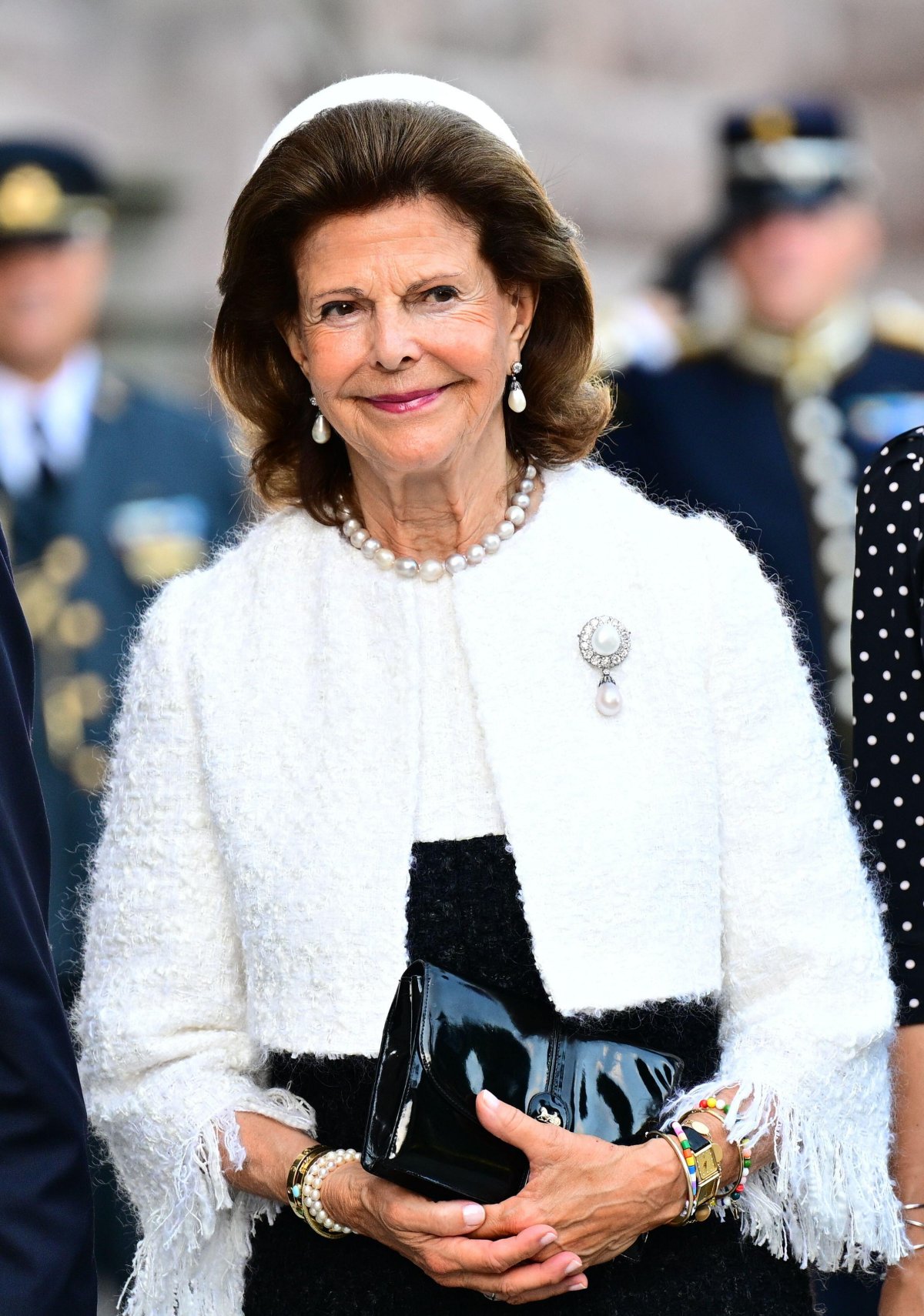 The Queen of Sweden arrives for the opening of the Riksdag in Stockholm on September 9, 2025 (Magnus Lejhall/TT News Agency/Alamy)