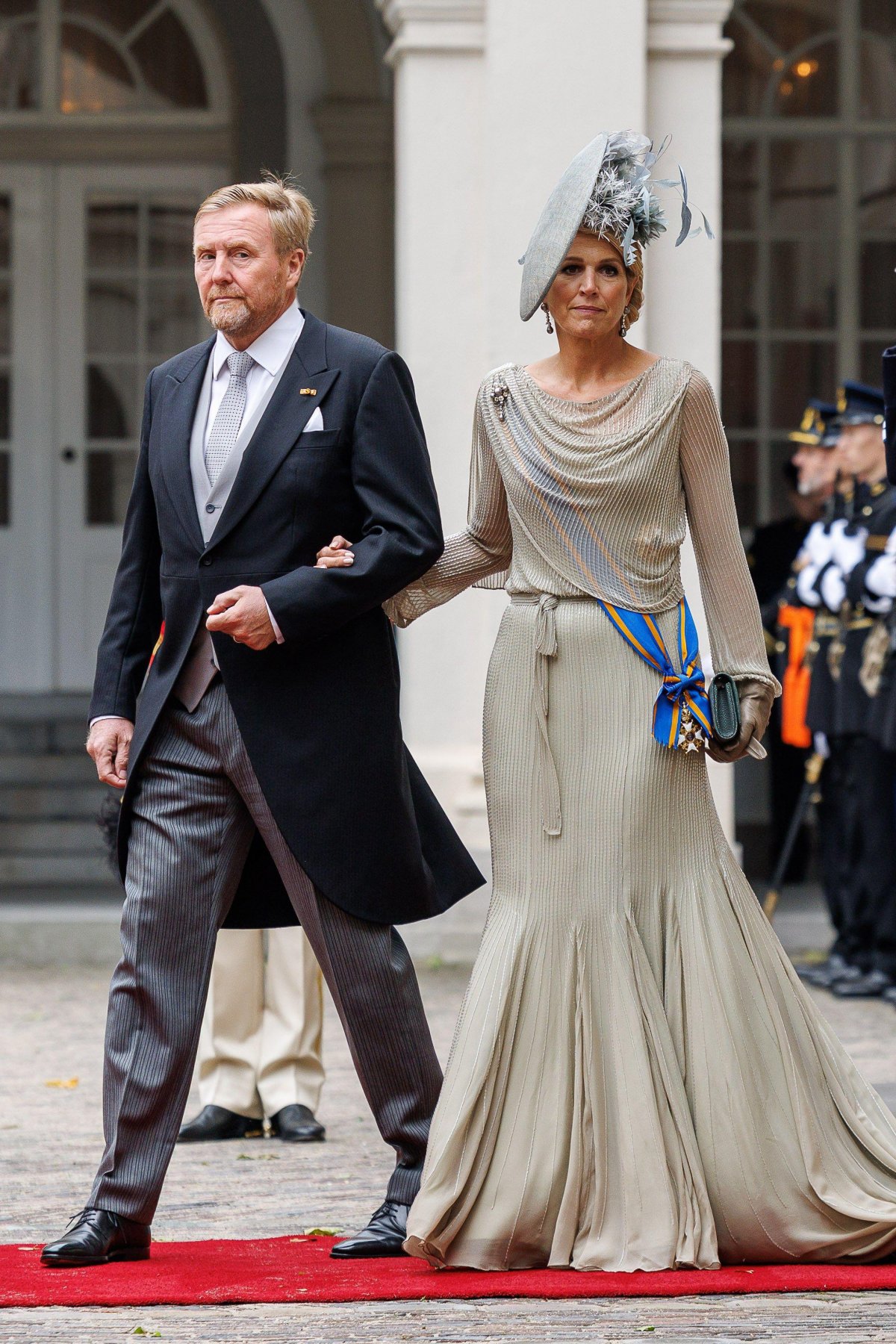 The King and Queen of the Netherlands arrive for Prinsjesdag, the opening of the Dutch parliament, in The Hague on September 16, 2025 (Sem van der Wal/NLBeeld/Alamy)