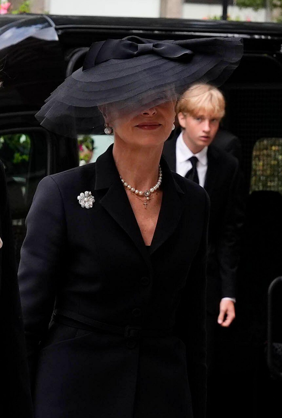 Lady Helen Taylor arrives for the funeral of her mother, the Duchess of Kent, at Westminster Cathedral in London on September 16, 2025 (Jordan Pettitt/PA Images/Alamy)