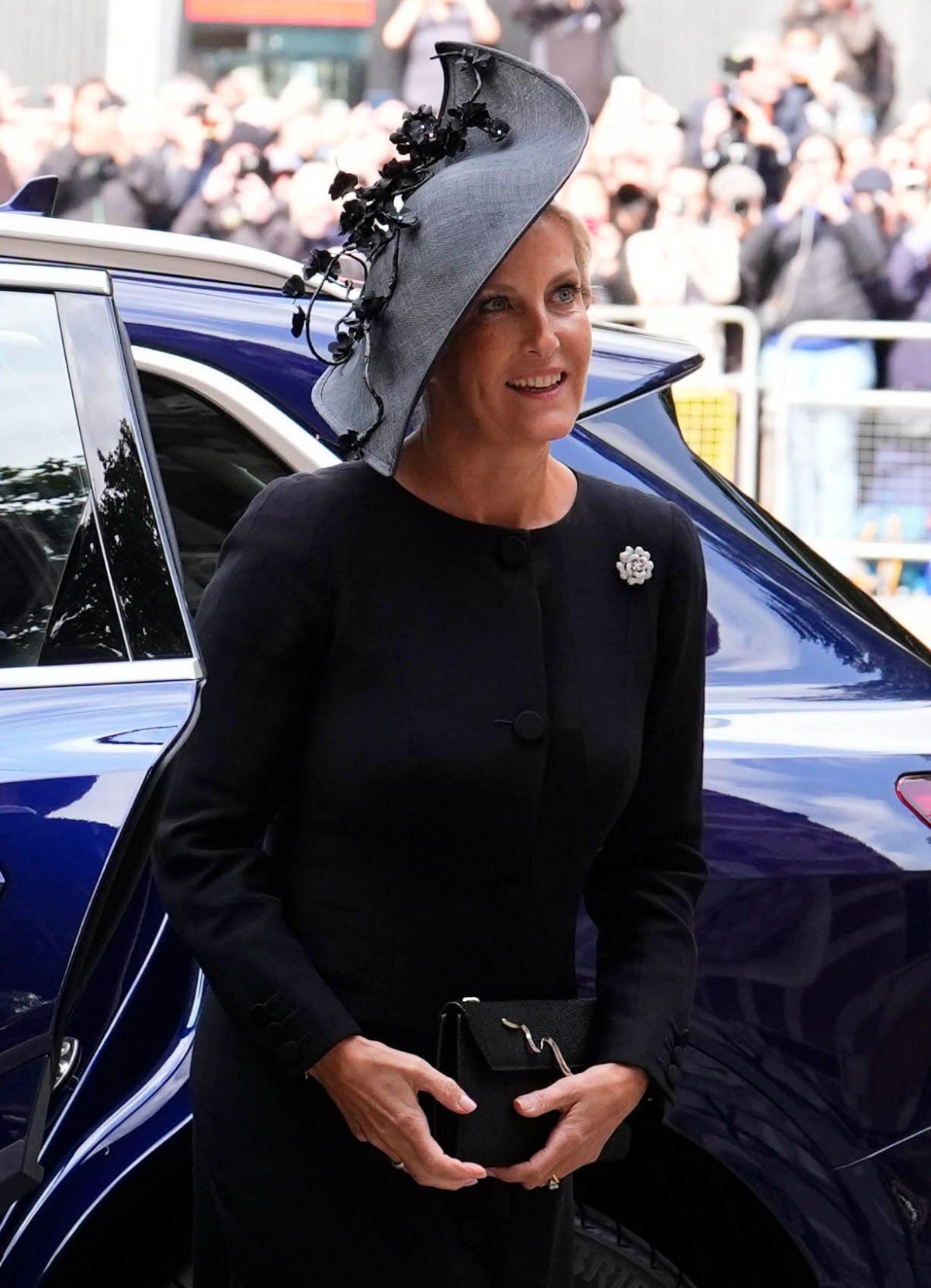 The Duchess of Edinburgh arrives for the funeral of the Duchess of Kent at Westminster Cathedral in London on September 16, 2025 (Jordan Pettitt/PA Images/Alamy)