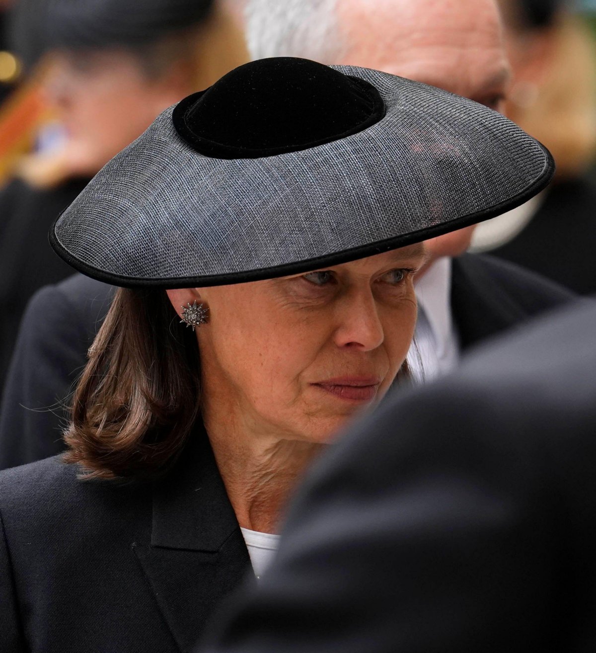 Lady Sarah Chatto arrives for the funeral of the Duchess of Kent at Westminster Cathedral in London on September 16, 2025 (Jordan Pettitt/PA Images/Alamy)