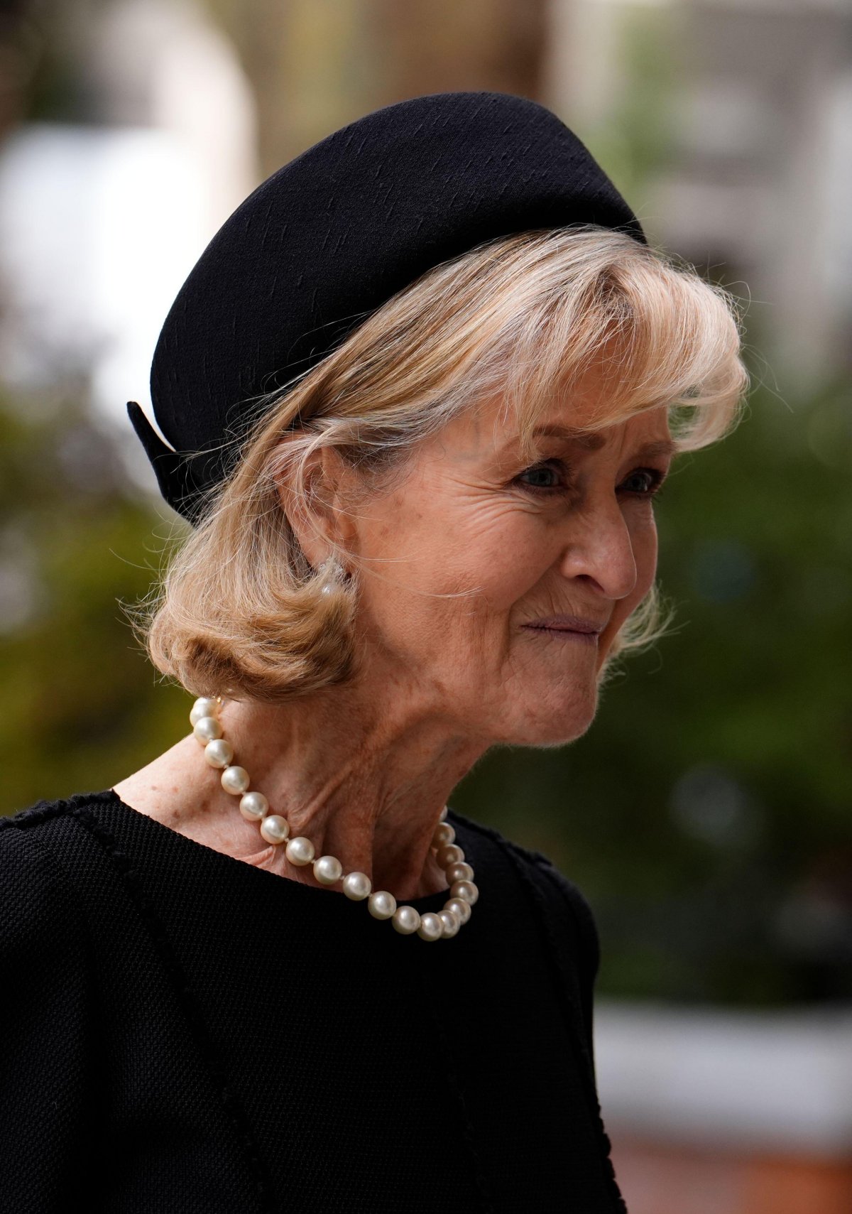 The Countess Mountbatten of Burma arrives for the funeral of the Duchess of Kent at Westminster Cathedral in London on September 16, 2025 (Jordan Pettitt/PA Images/Alamy)
