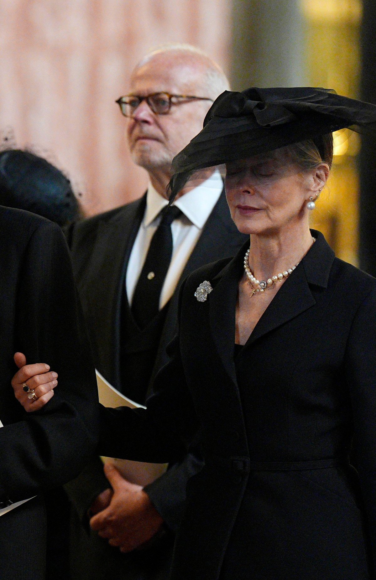 Lady Helen Taylor attends the funeral of her late mother, the Duchess of Kent, at Westminster Cathedral in London on September 16, 2025 (Aaron Chown/PA Images/Alamy)