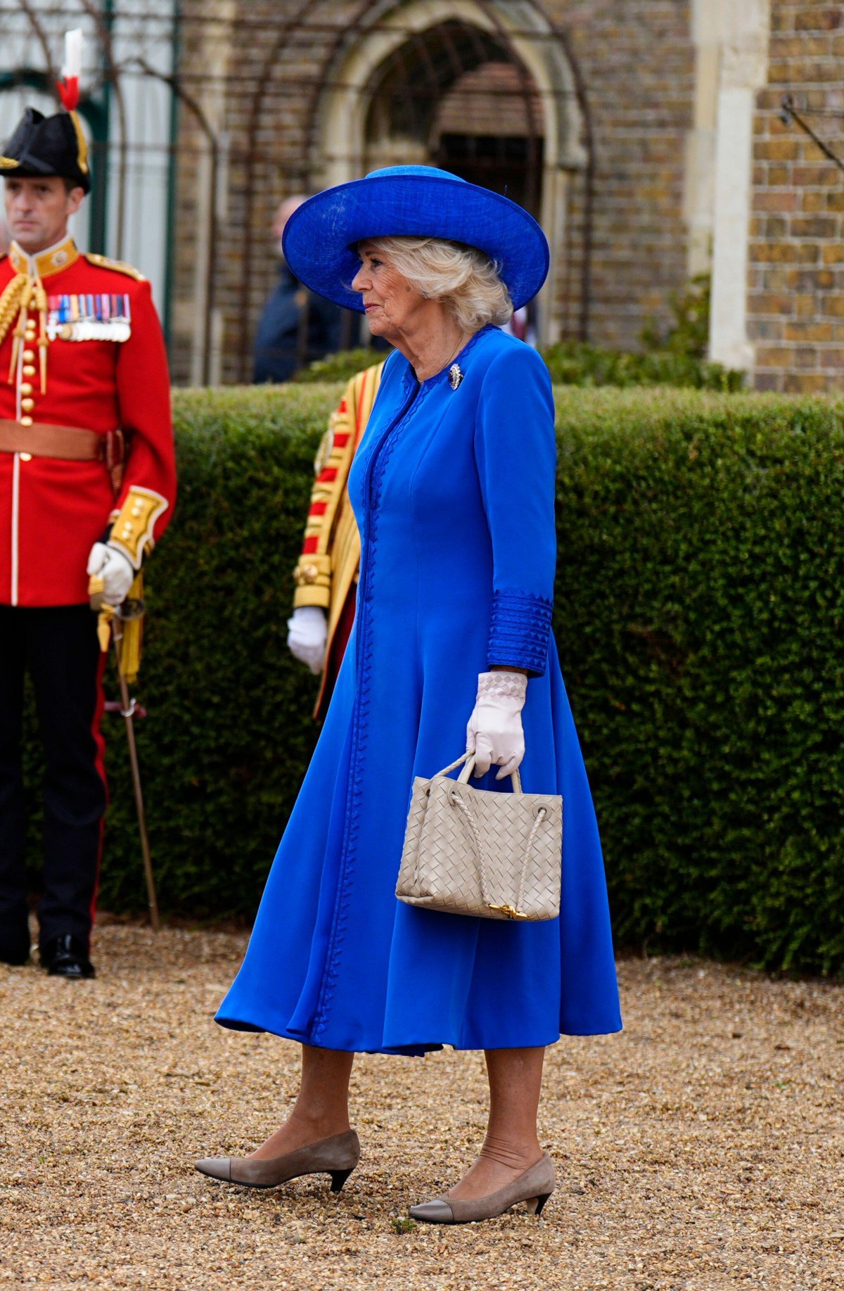 Queen Camilla is pictured during the American state visit to Britain in Windsor on September 17, 2025 (Aaron Chown/PA Images/Alamy)