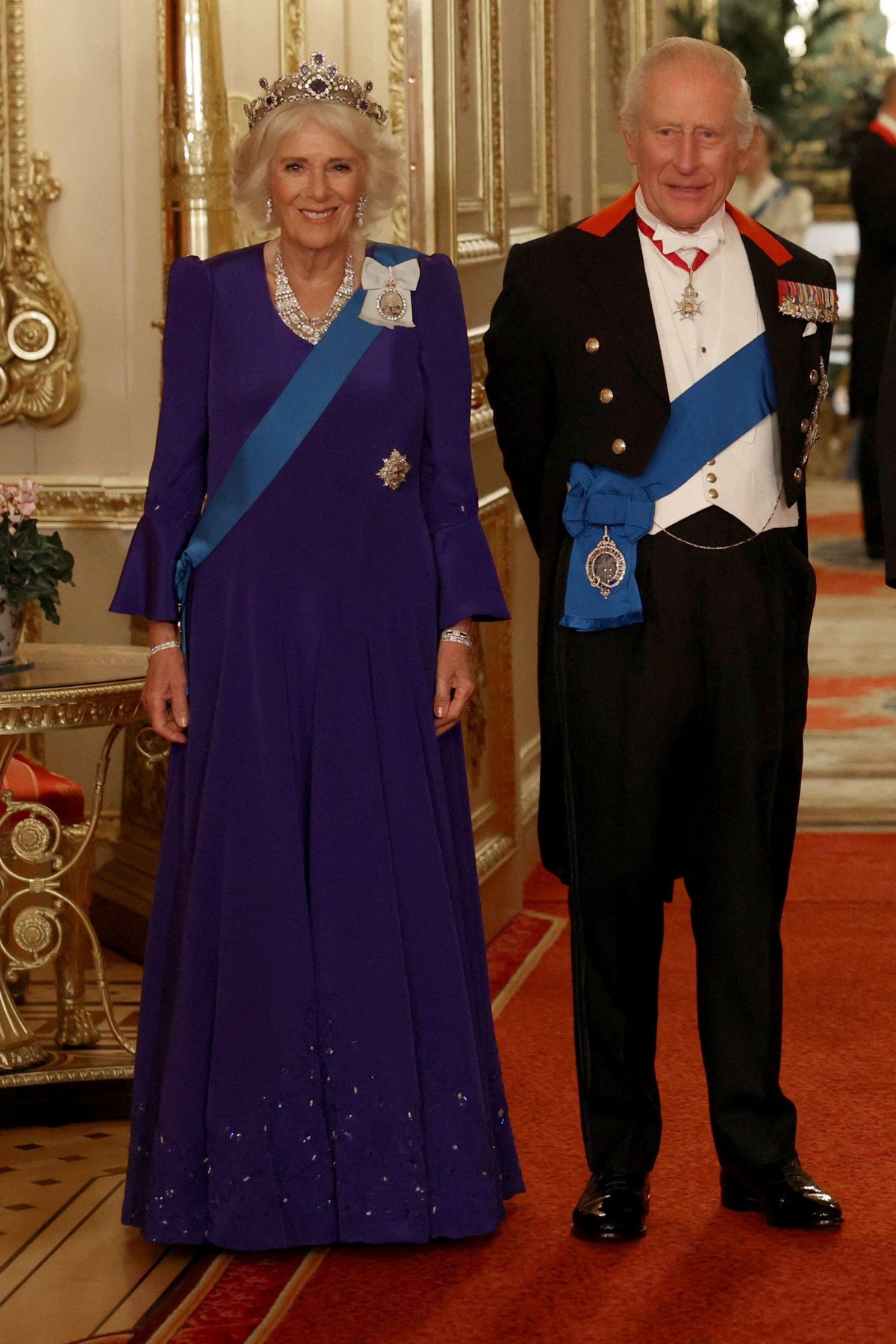 King Charles III and Queen Camilla attend a state banquet at Windsor Castle on September 17, 2025 (Phil Noble/PA Images/Alamy)