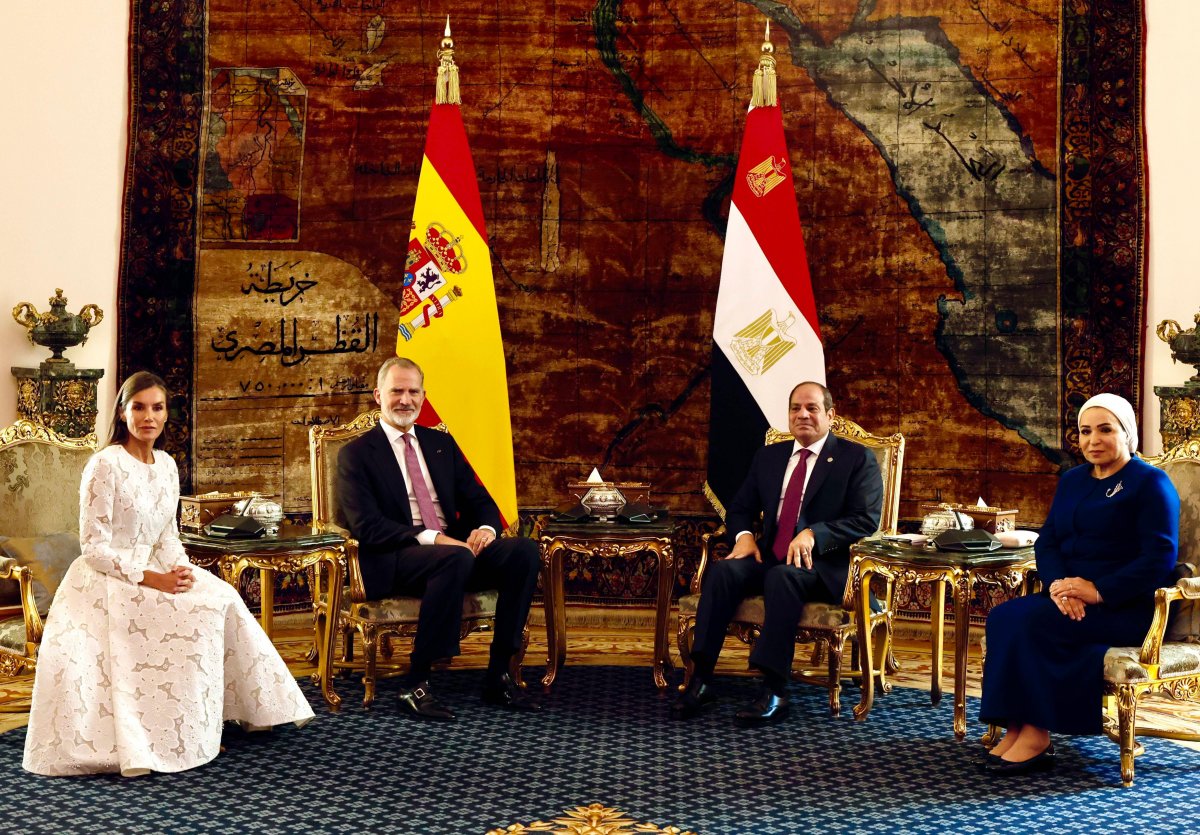 The King and Queen of Spain meet with the President and First Lady of Egypt at the Heliopolis Palace in Cairo on September 17, 2025 (Cordon Press/Alamy)