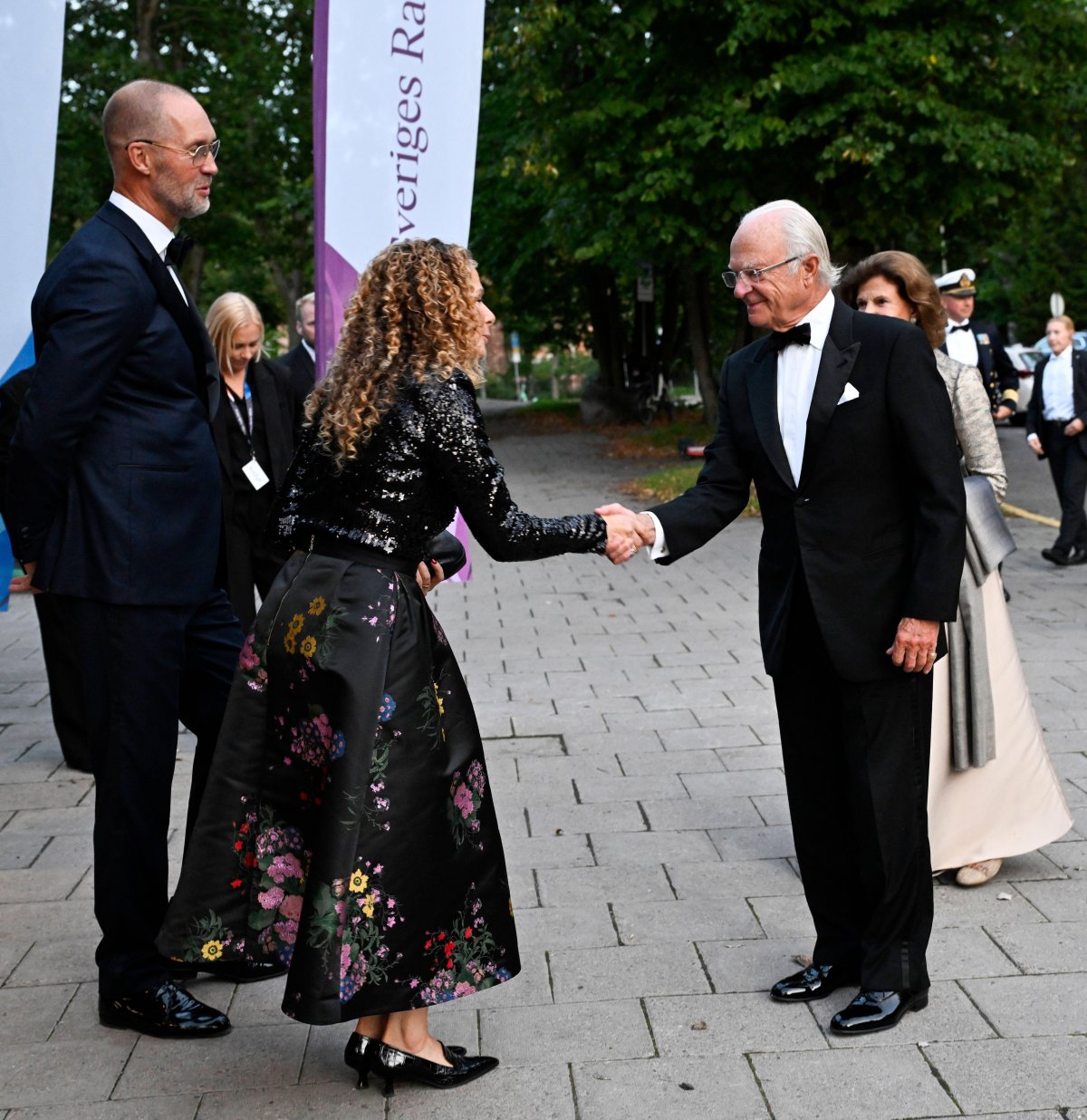 The King and Queen of Sweden attend a concert celebrating the 100th anniversary of Swedish Radio at Berwaldhallen in Stockholm on September 19, 2025 (Henrik Montgomery/TT News Agency/Alamy)